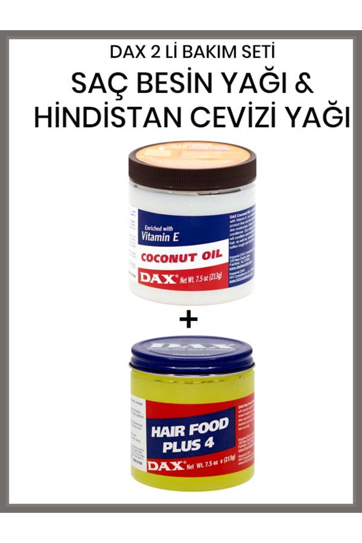 Dax Hair Food Plus 213 G X Hindistan Cevizi Yağı 198 G 2'li Set