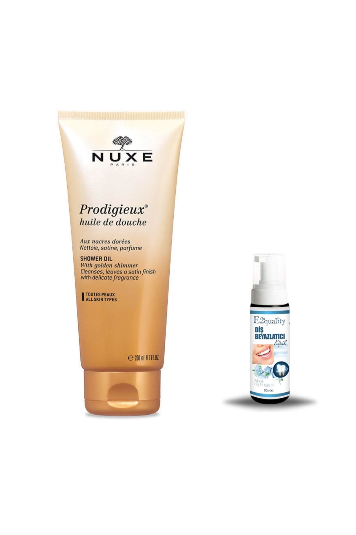 Nuxe Prodigieux Duş Yağı 200ml + Hediye Diş Beyazlatıcı Köpük