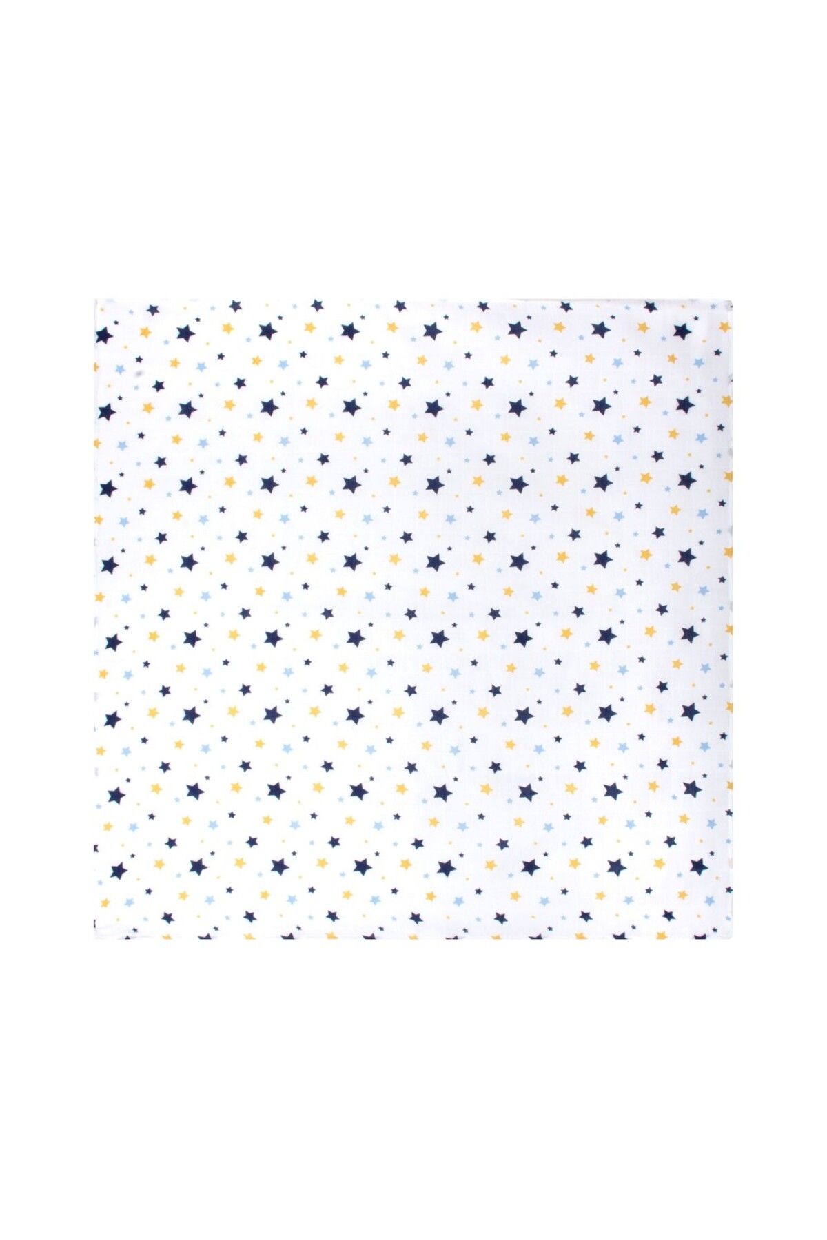 Sevi Bebe Desenli Müslin Bebek Battaniyesi 100x100 Art-353 Yıldız Yağmuru Mavi