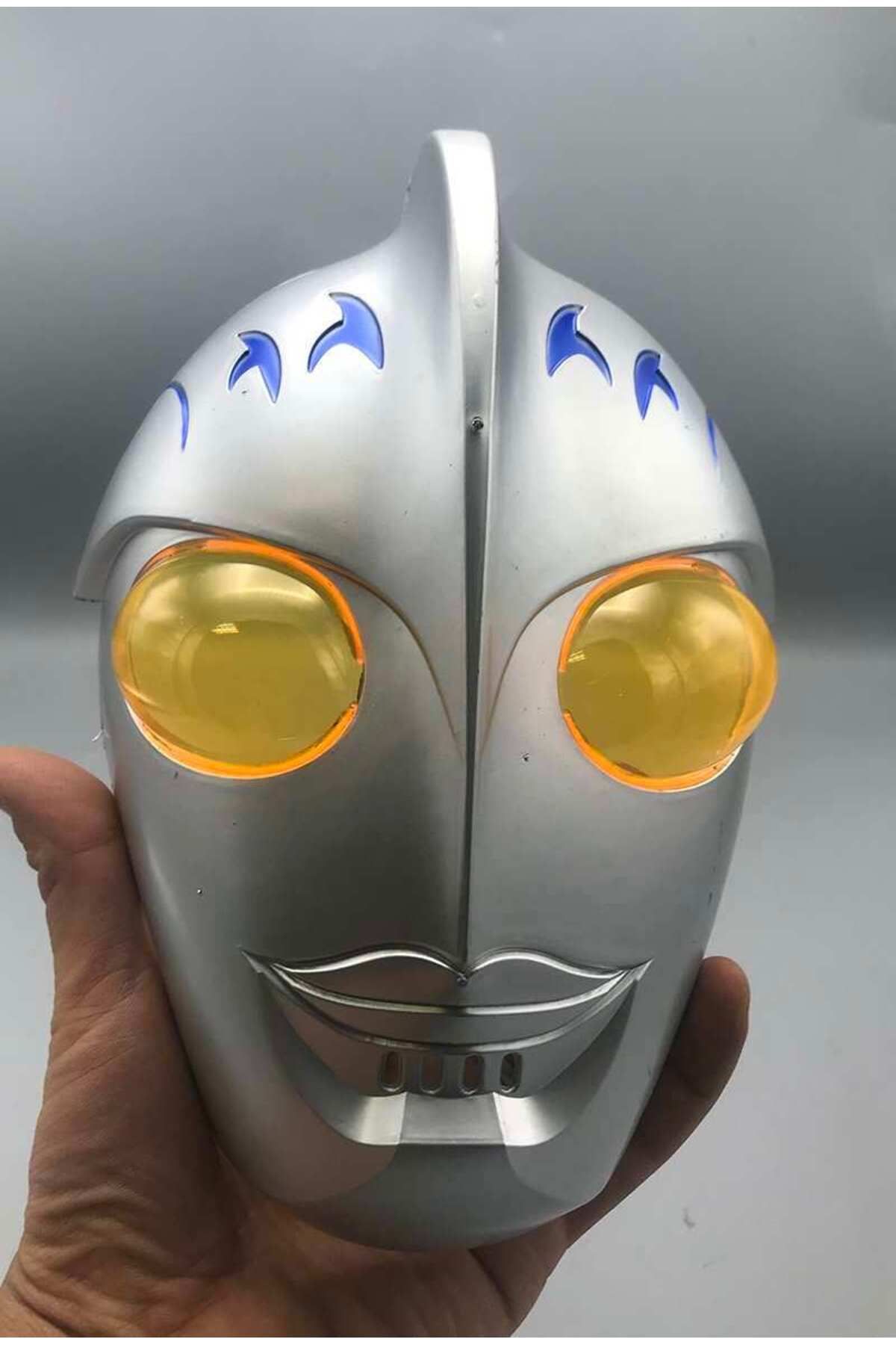 Genel Markalar Parti Aksesuar Cadılar Bayramı Pörtlek Göz Camlı Uzaylı Maskesi - Robot Maskesi 24x16 cm