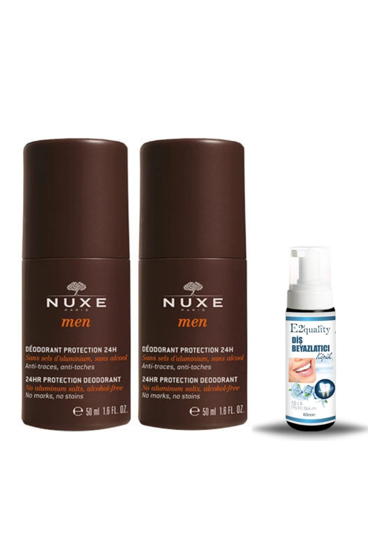 Nuxe Men Deodorant 2x50ml + Hediye Diş Beyazlatıcı Köpük