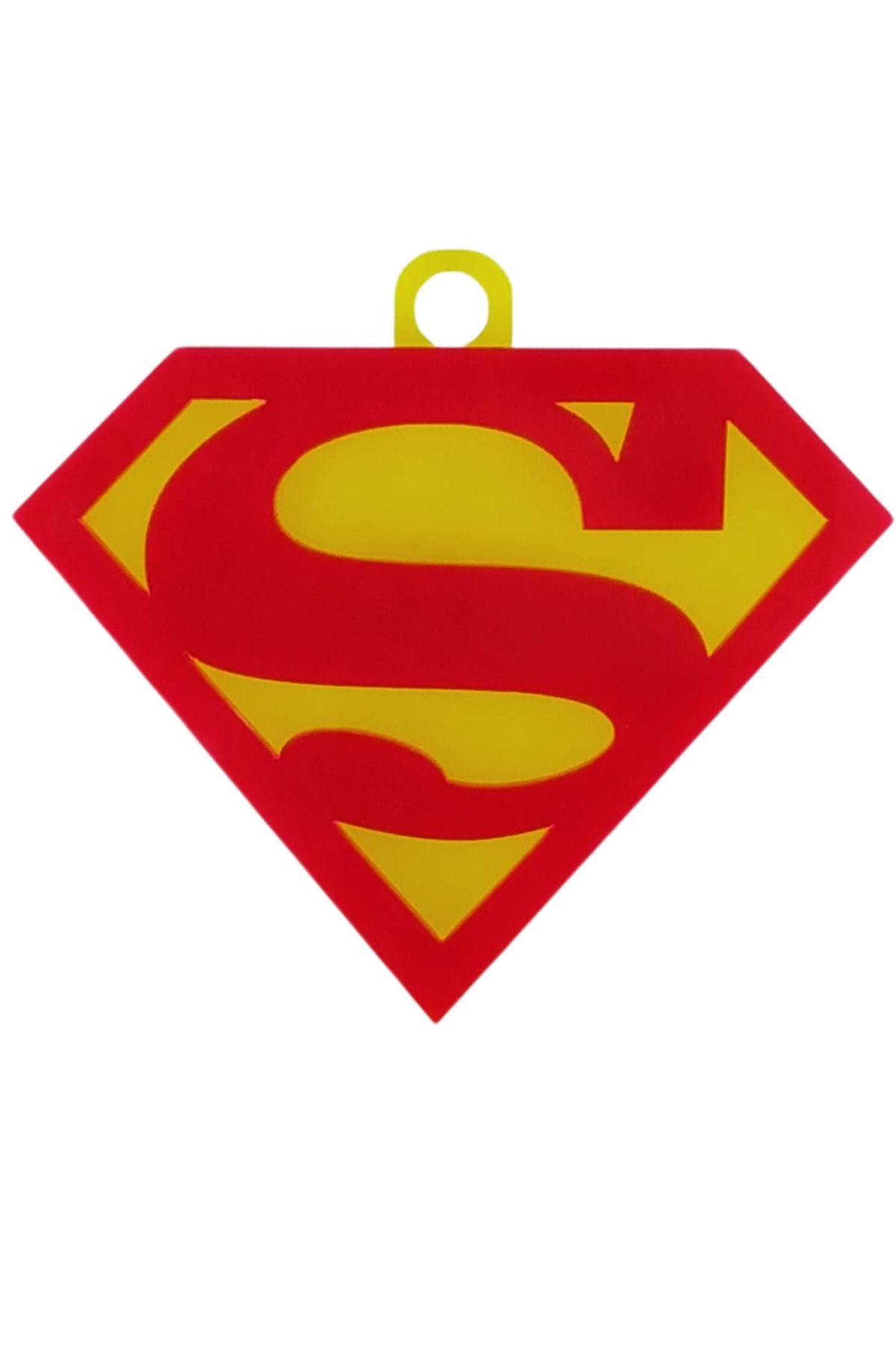 KEYF'İNCE SHOPPING Superman Logosu Arma Vantuzlu Pleksi Cam Süsü Etiket Arma Etiketçilere Özel Hediye