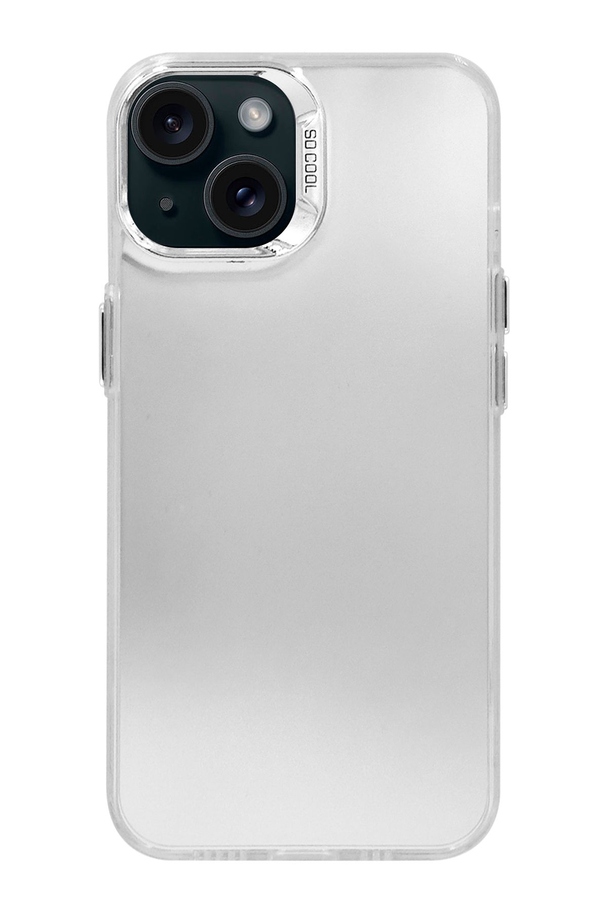shoptocase Iphone 15 Uyumlu So Cool Metal Tuşlu Buzlu Mat Premium Telefon Kılıfı