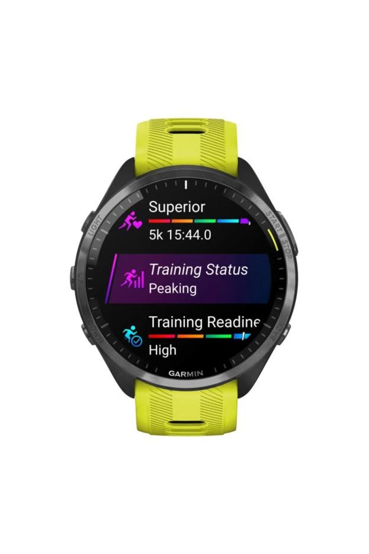 Garmin Forerunner 965 - Karbon Gri Dlc Titanyum Sarı | Siyah