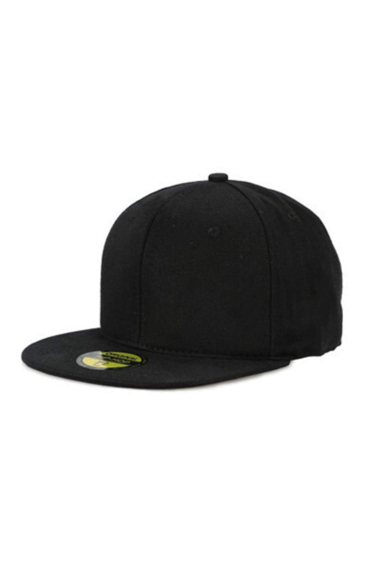 CosmoOutlet Düz Renk Arkasından Ayarlamalı Siyah Hip Hop Şapka