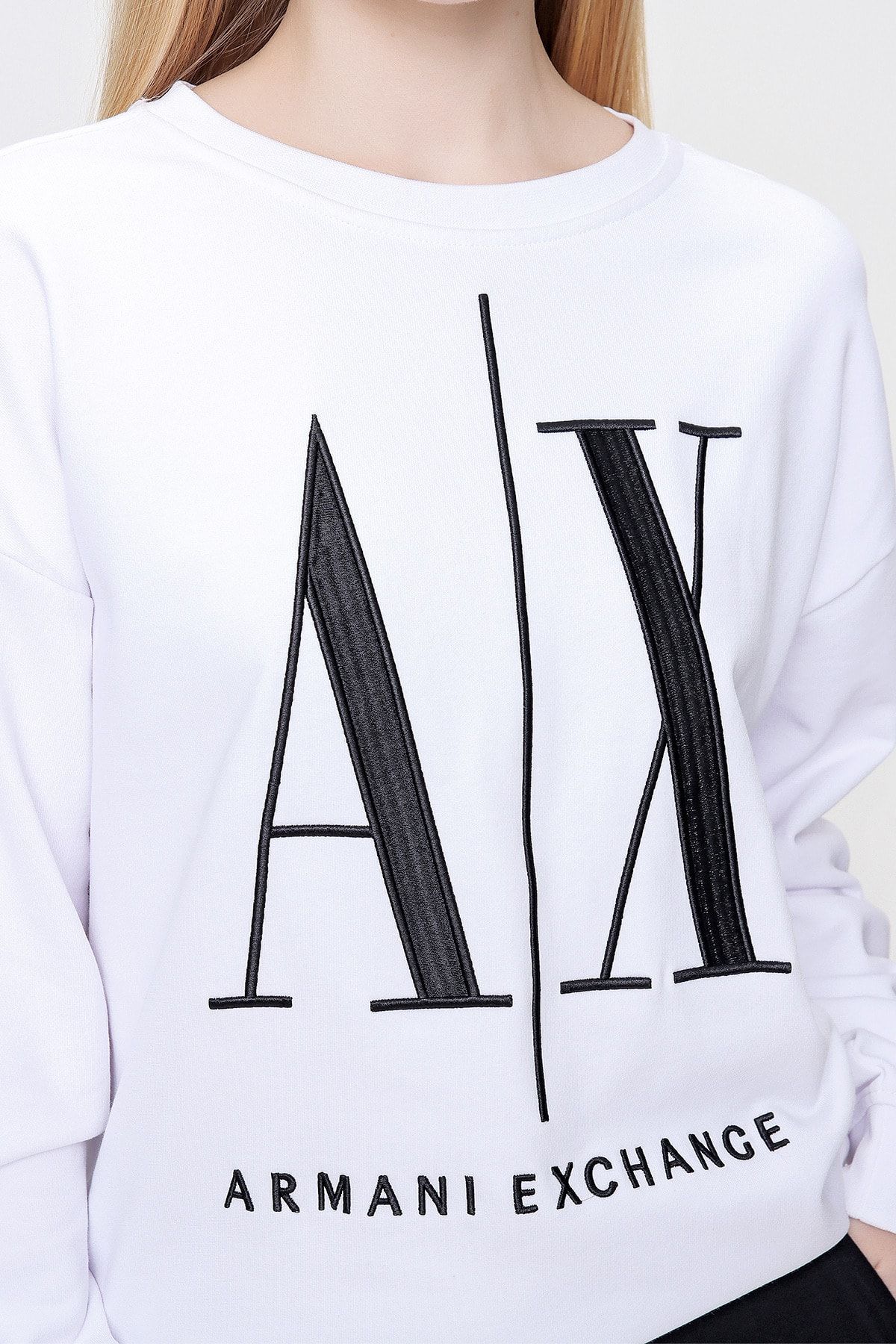 Armani Exchange Kadın Beyaz Sweatshirt 8NYM02 YJ68Z 1000