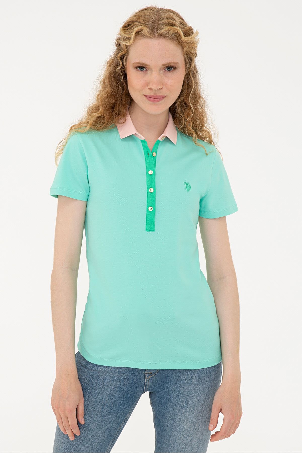 U.S. Polo Assn. Yeşil Kadın T-Shirt