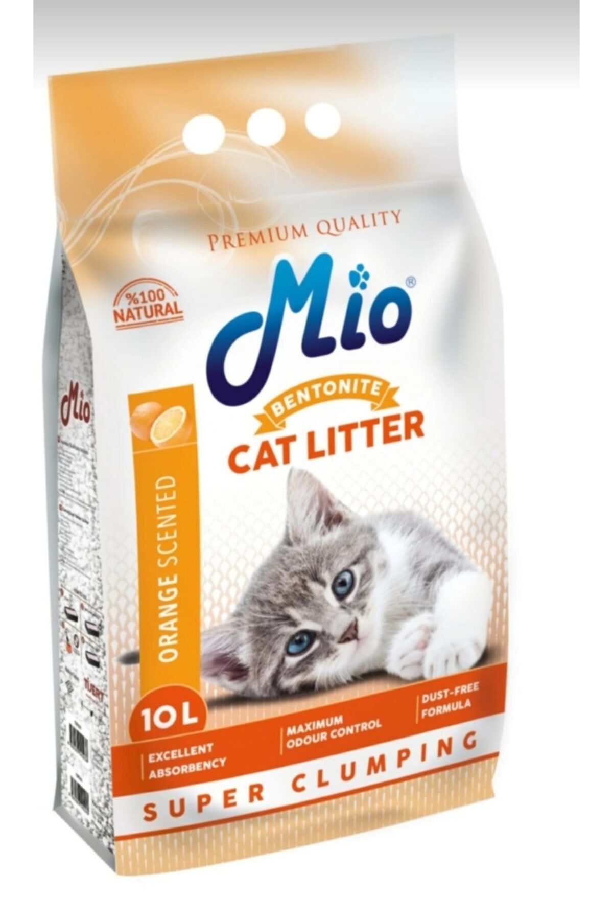 PremiumQuality Mio Bentotite Cat Litter Portakallı 10 Litre Kedi Kumu