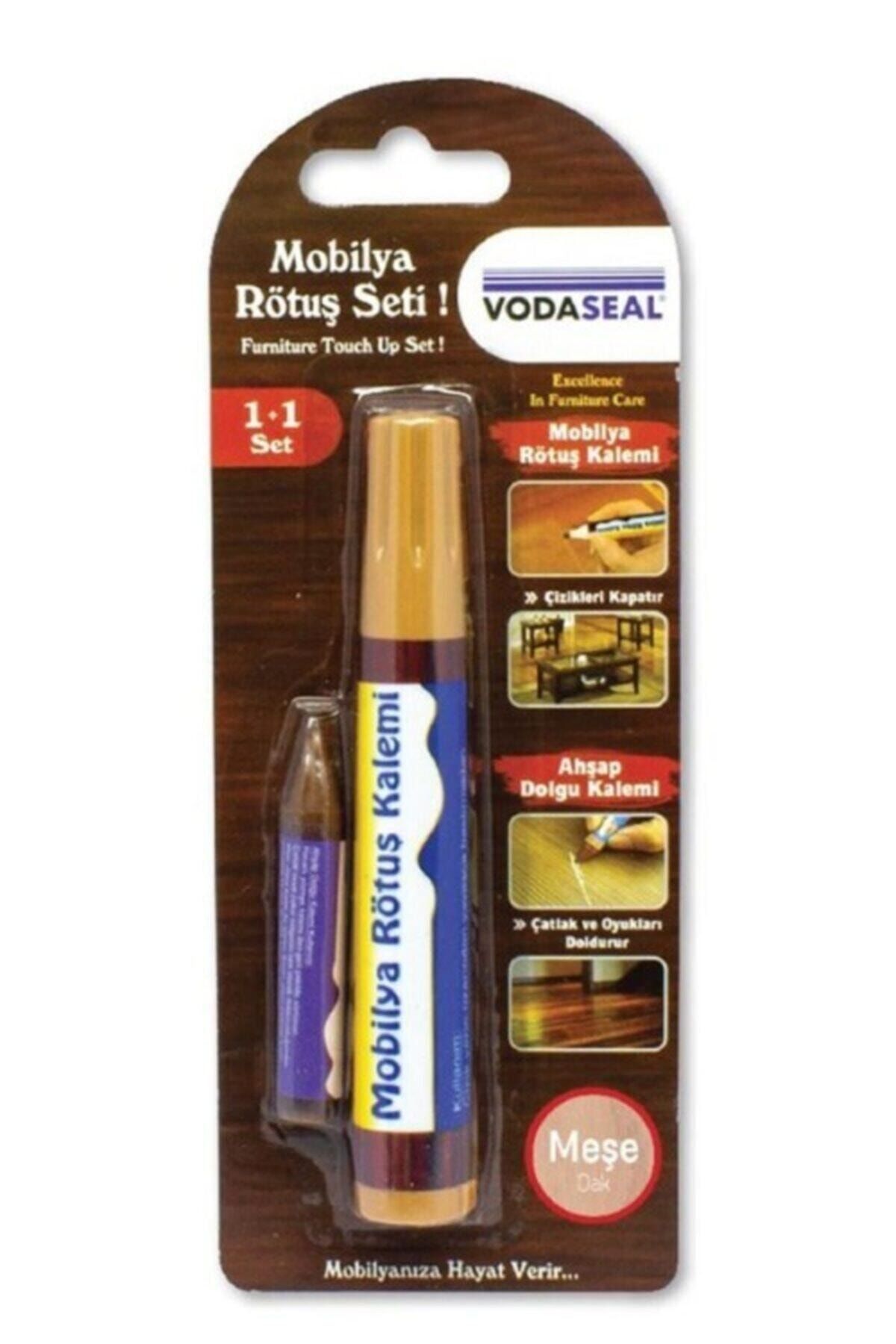 Vodaseal Mobilya Rötuş Seti Ahşap Dolgu Kalemi Çizik Çatlak Kapatıcı Kalem Meşe