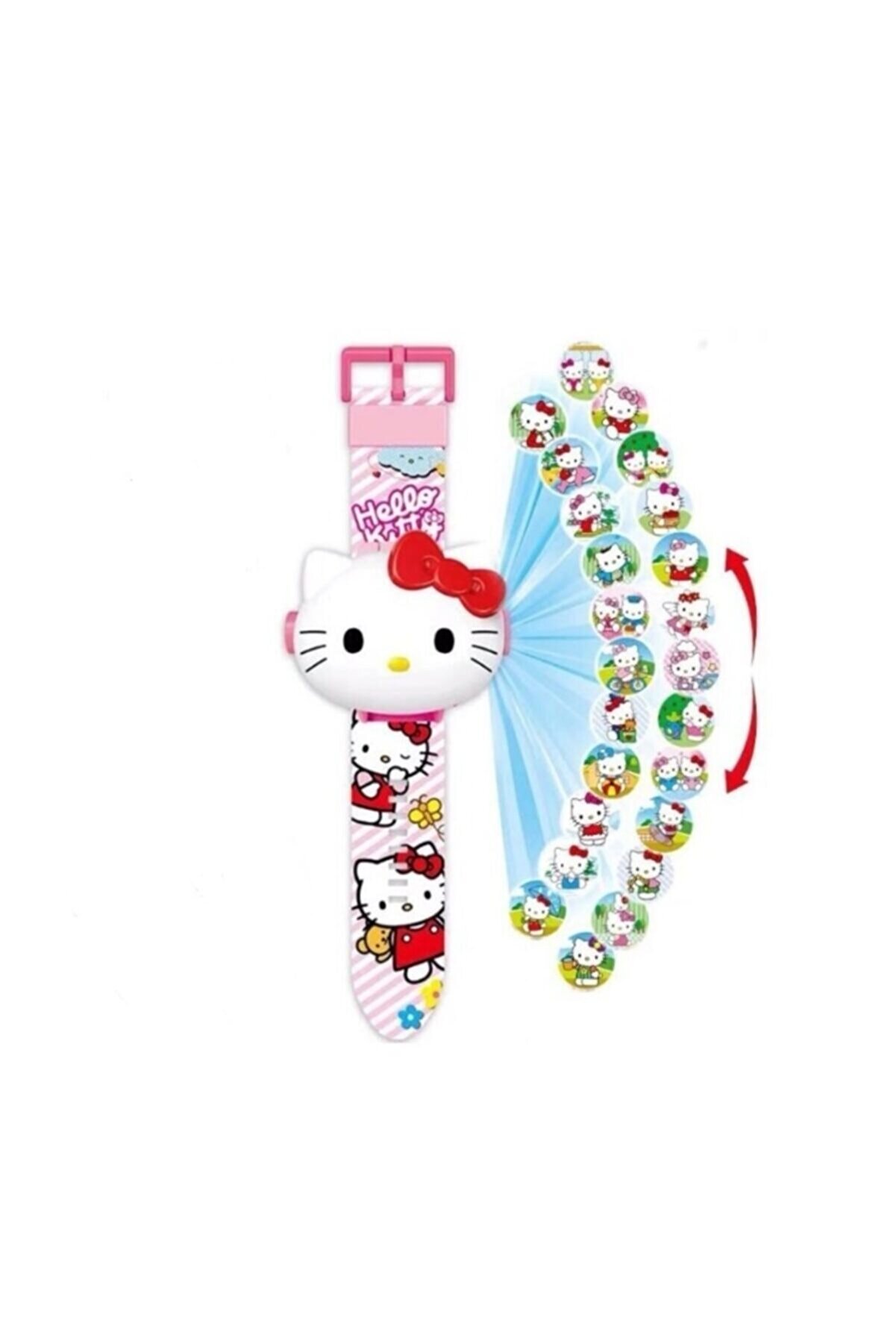 Hello Kitty Projeksiyon Saat ( 24 Farklı Karakteri Duvara Yansıtır )