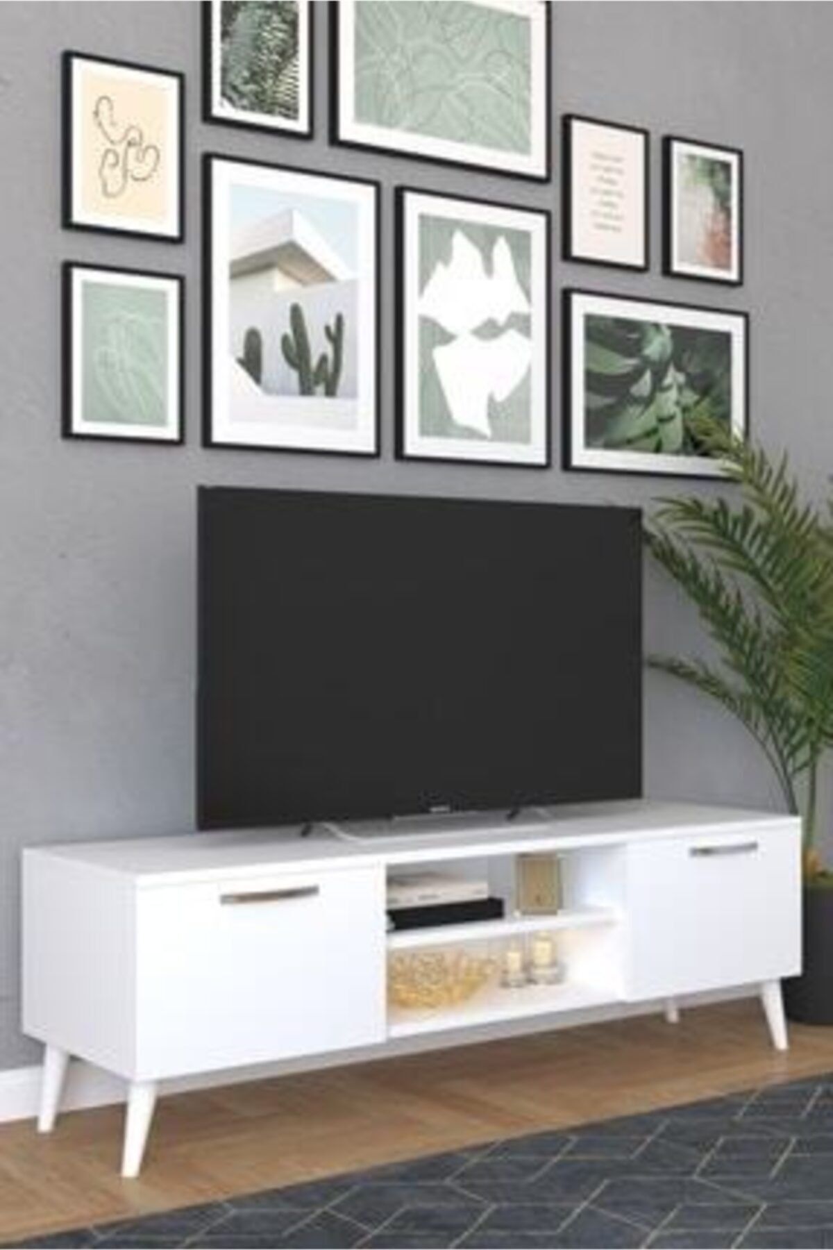 Haus Modüler Beyaz Tv Sehpası