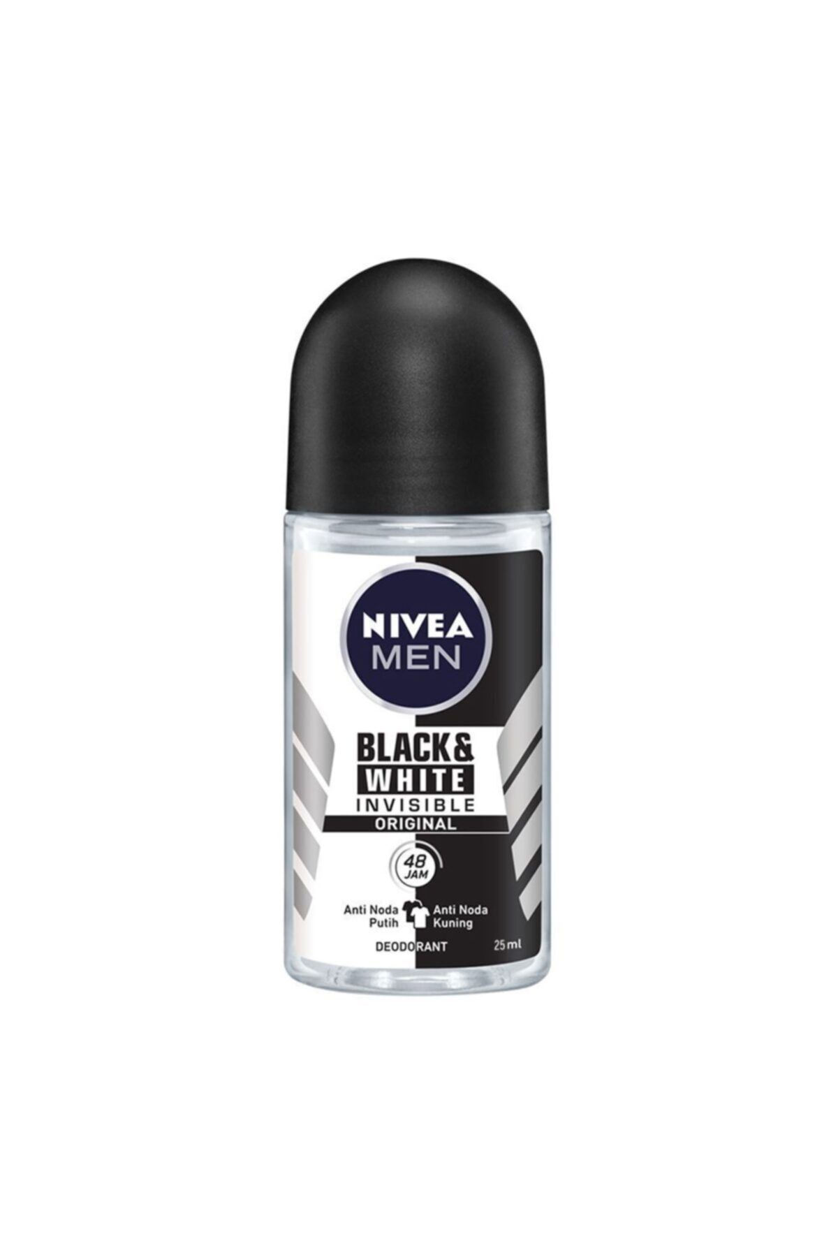 NIVEA Men 48h Black & White Invisible Original Deodorant Roll On, 25ml