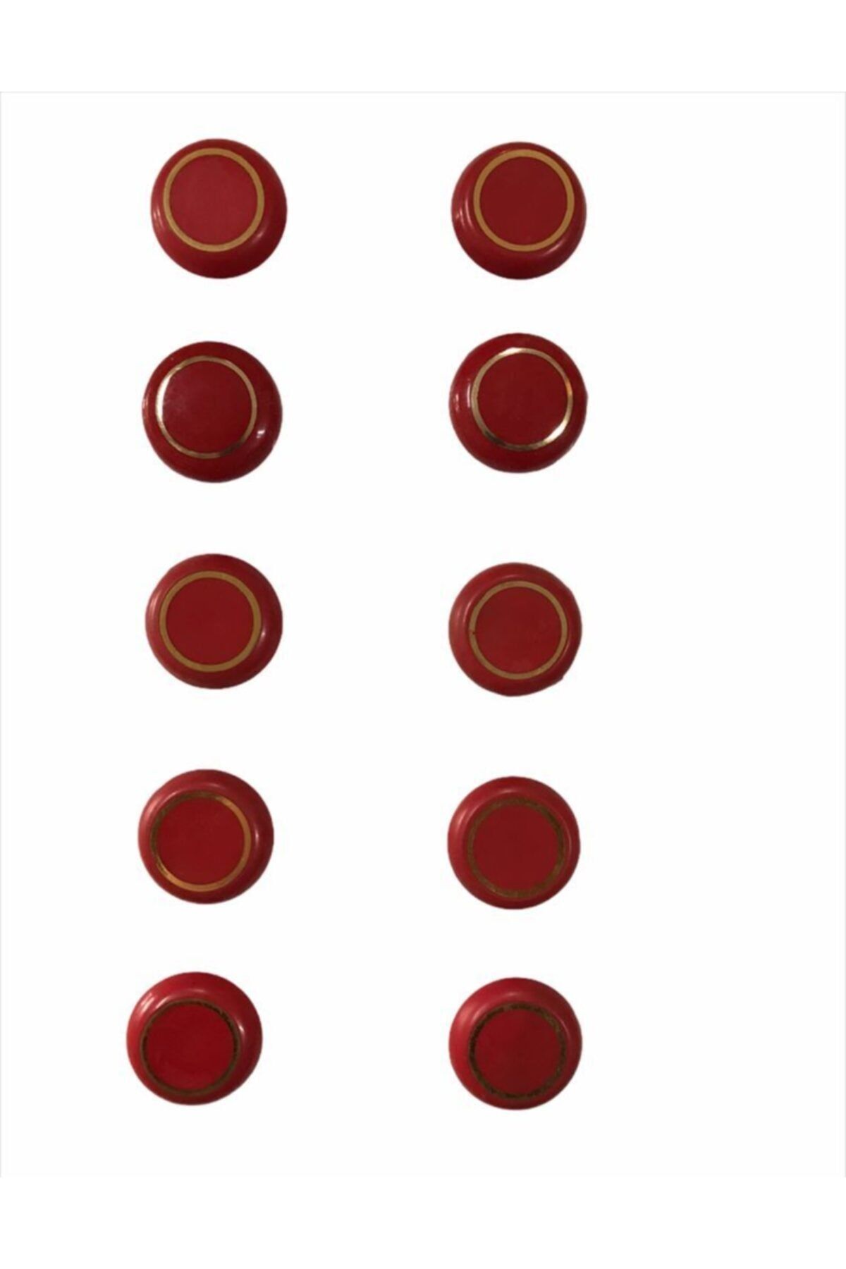 Genel Markalar Plastik Kırmızı Çekmece Düğmesi (10 Adet) - Mobilya Kulpları - Tek Ebat