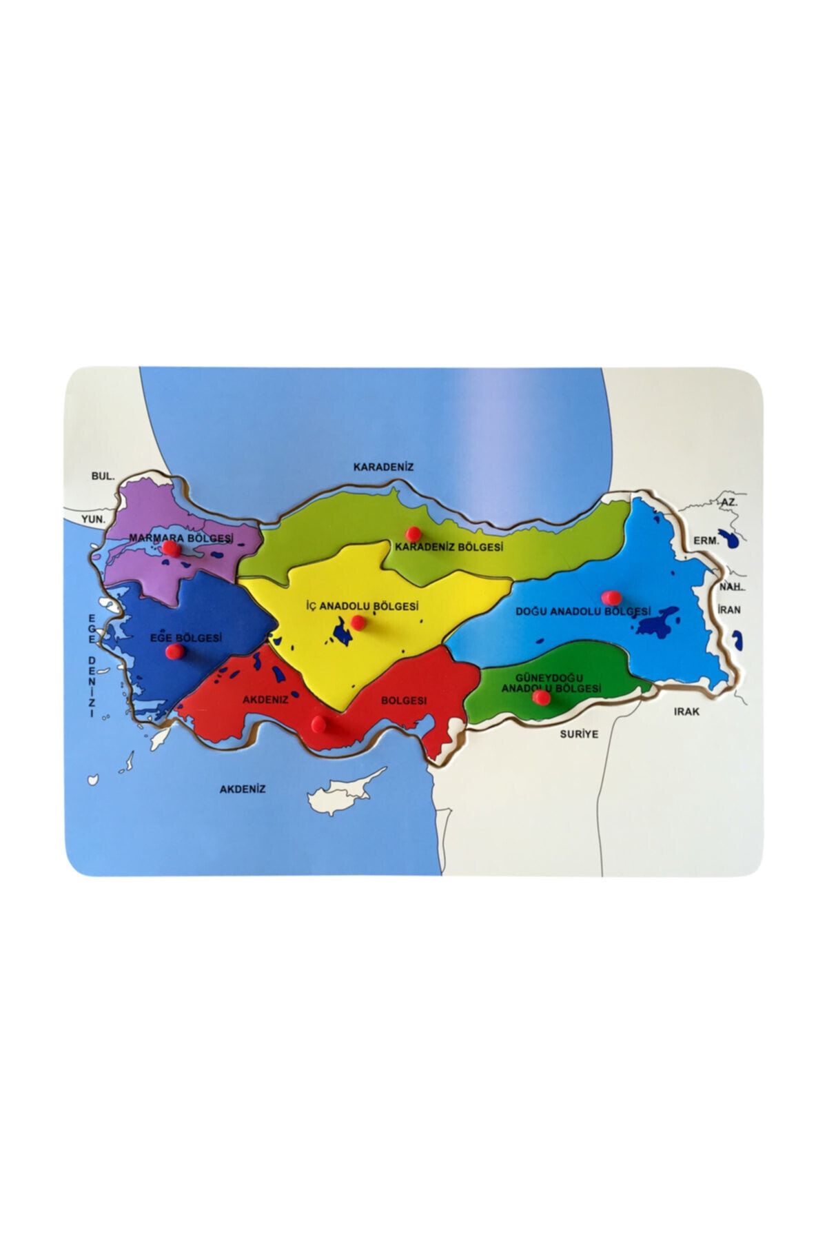 Genel Markalar Bu-bu Ahşap Puzzle Türkiye Haritası Bölge