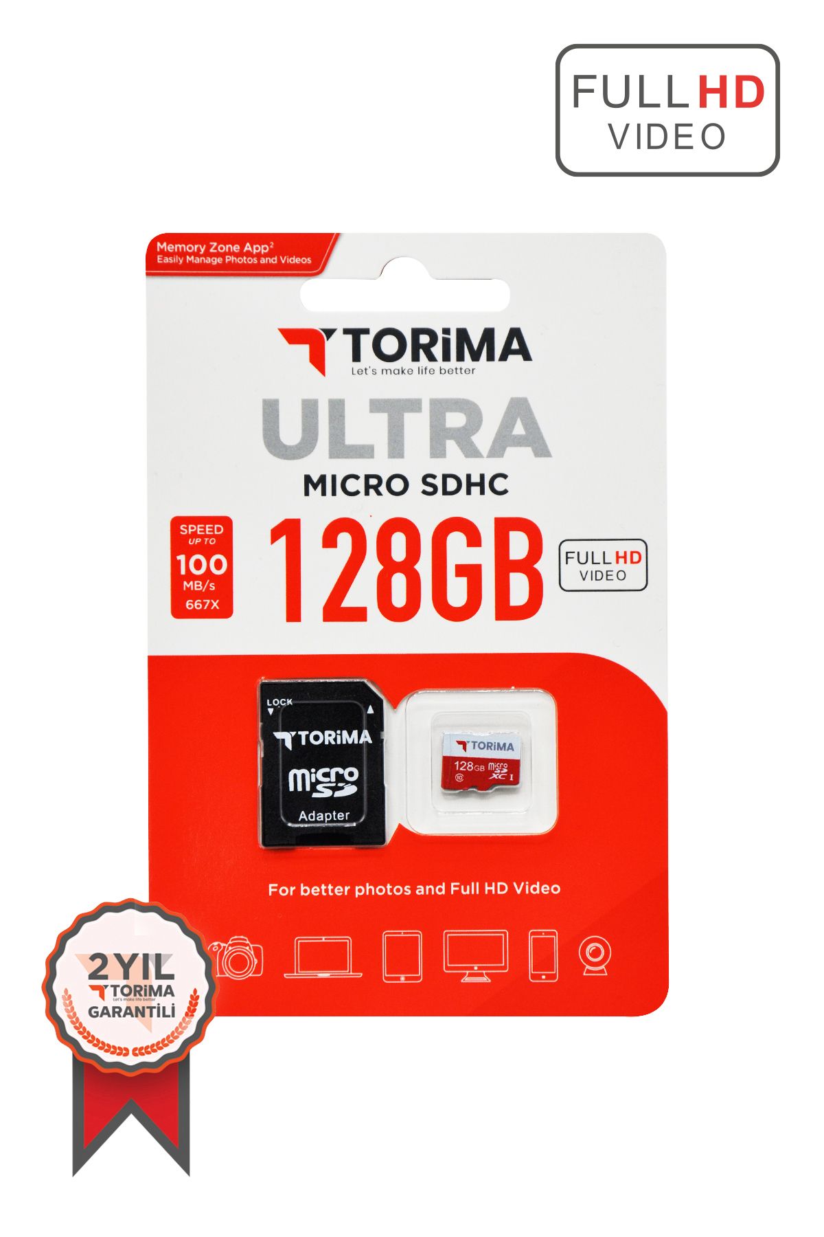 Torima 128 Gb Micro Sdhc Ultra 100mb/s Hafıza Kartı