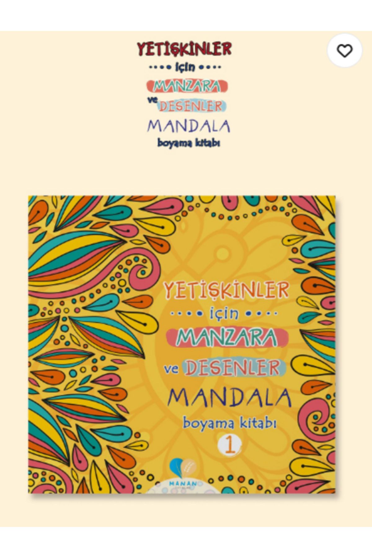 Mor Elma Yayıncılık Yetişkinler Manzara Ve Desenler Mandala Boyama Kitabı-1