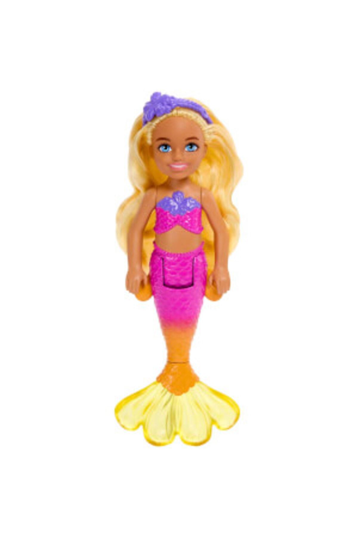 Barbie ( OYUNCAK ) Barbie Chelsea Prenses Bebekler HLC14 (Sarı Saç- Mor Elbise)  (  1  ADET  )