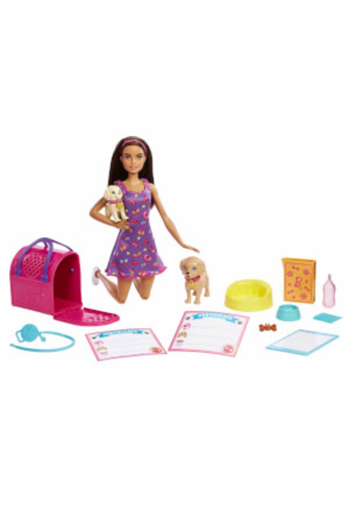 Barbie ( OYUNCAK ) Barbie ve Köpekçikleri Oyun Seti HKD86  (  1  ADET  )