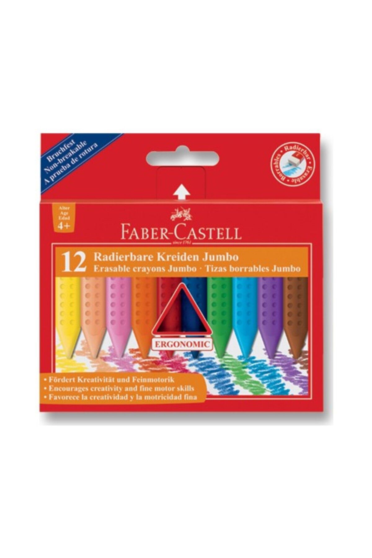 Faber Castell F.c. Grip Jumbo Crayon 12 Li