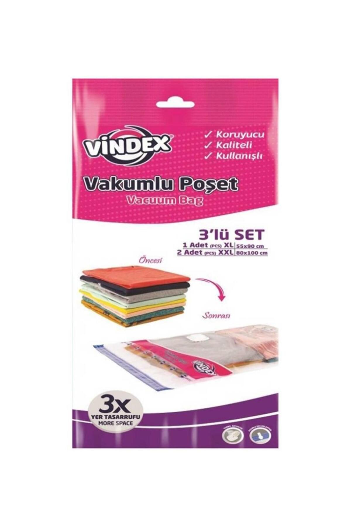 Vindex (*) Vindex Vakumlu Poşet 3lü Set