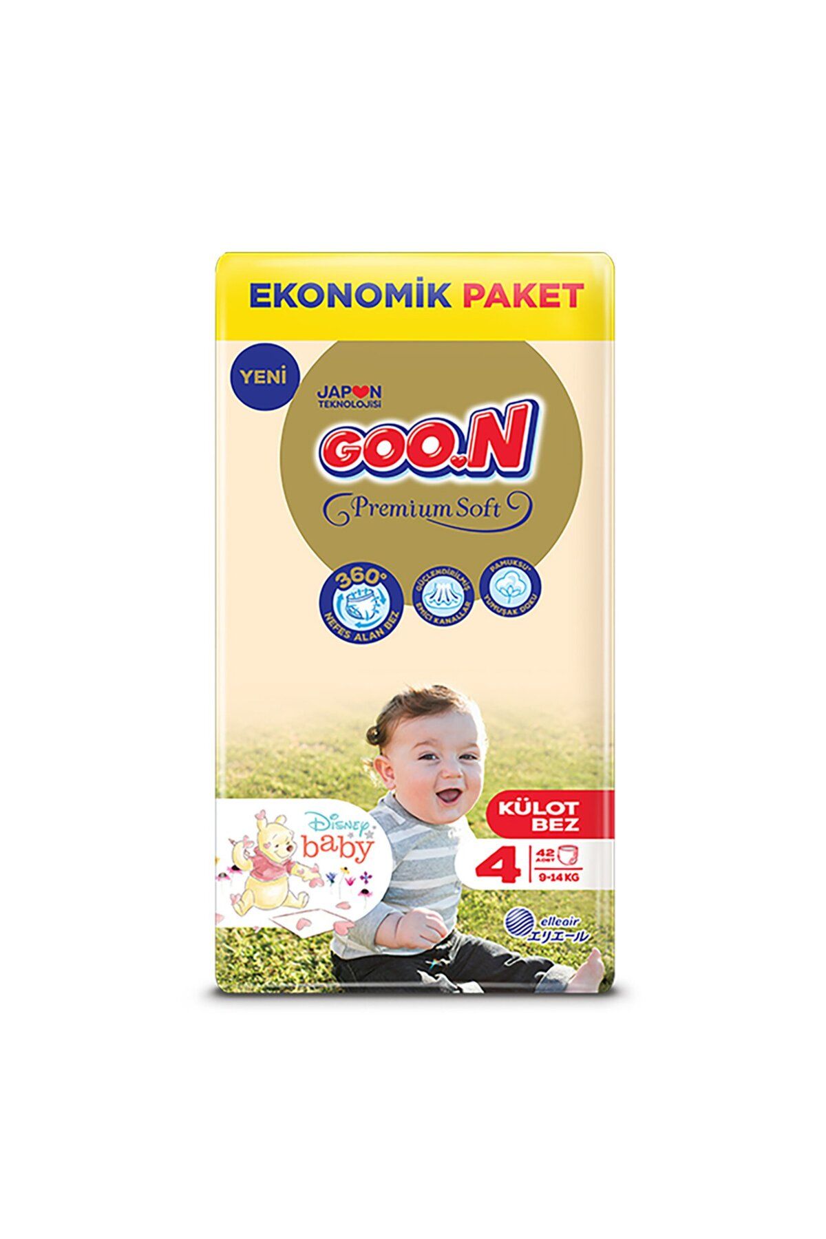 Goon Kıds Goon Premium Soft Külot Bez 4 Beden 42 Adet 9-14 Kg