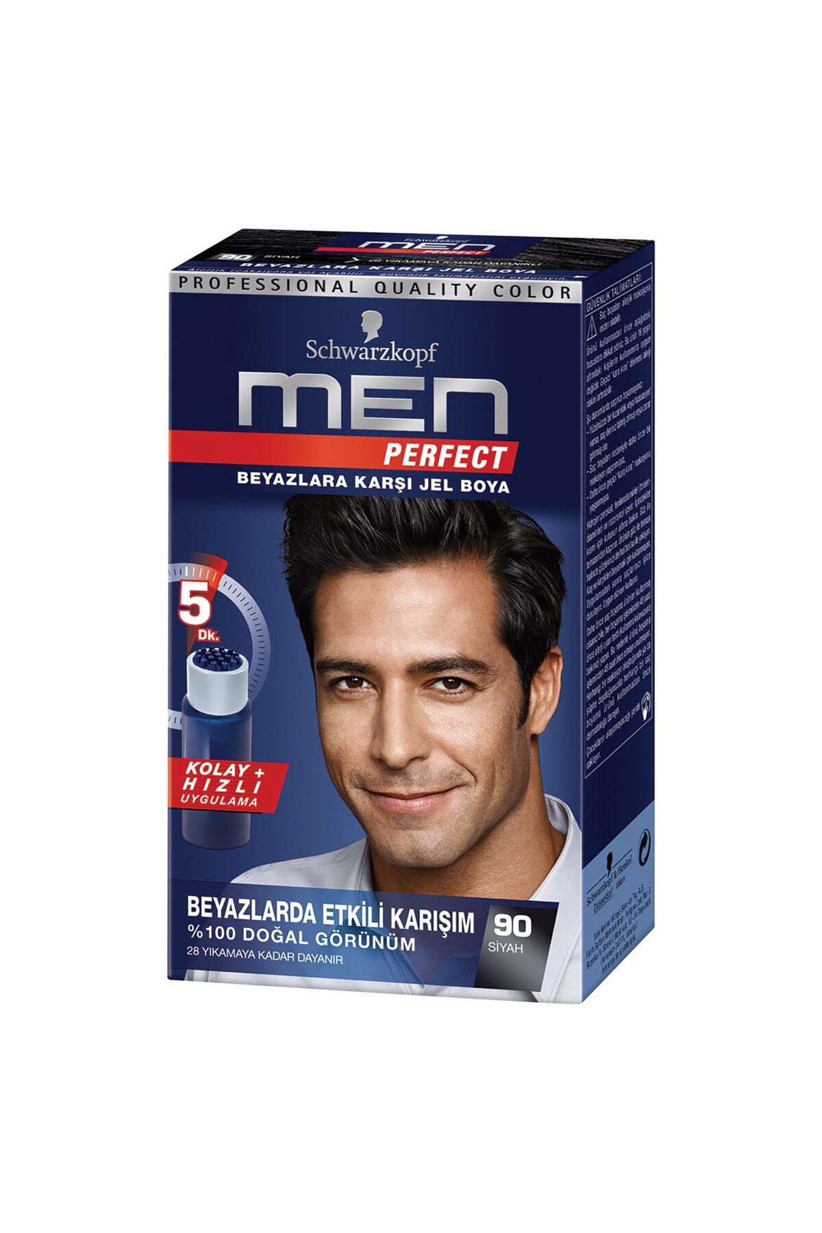 Men Perfect Erkek Saç Boyası 90 Siyah