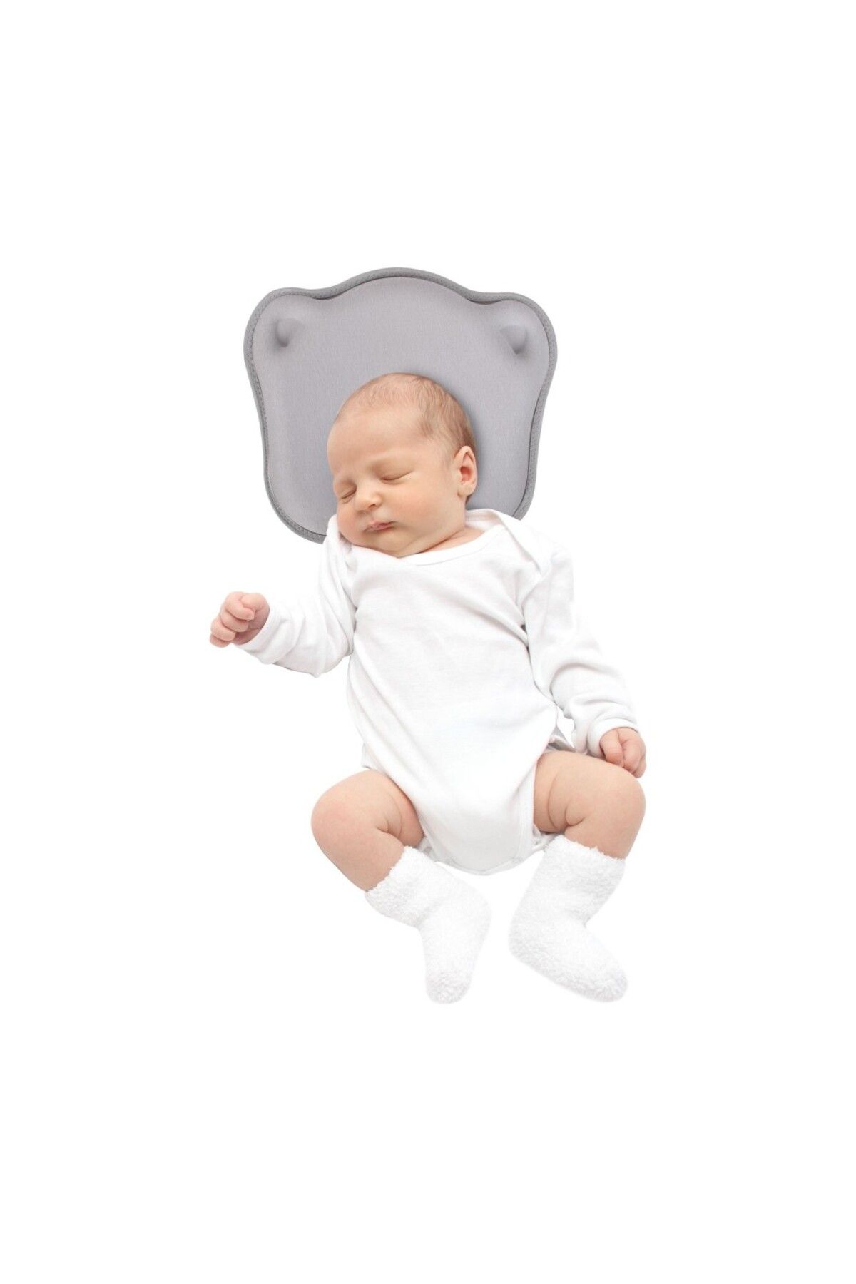 Sevi Bebe Düz Kafa Yastığı Kafa Şekillendirici Yastık Art-155 Gri