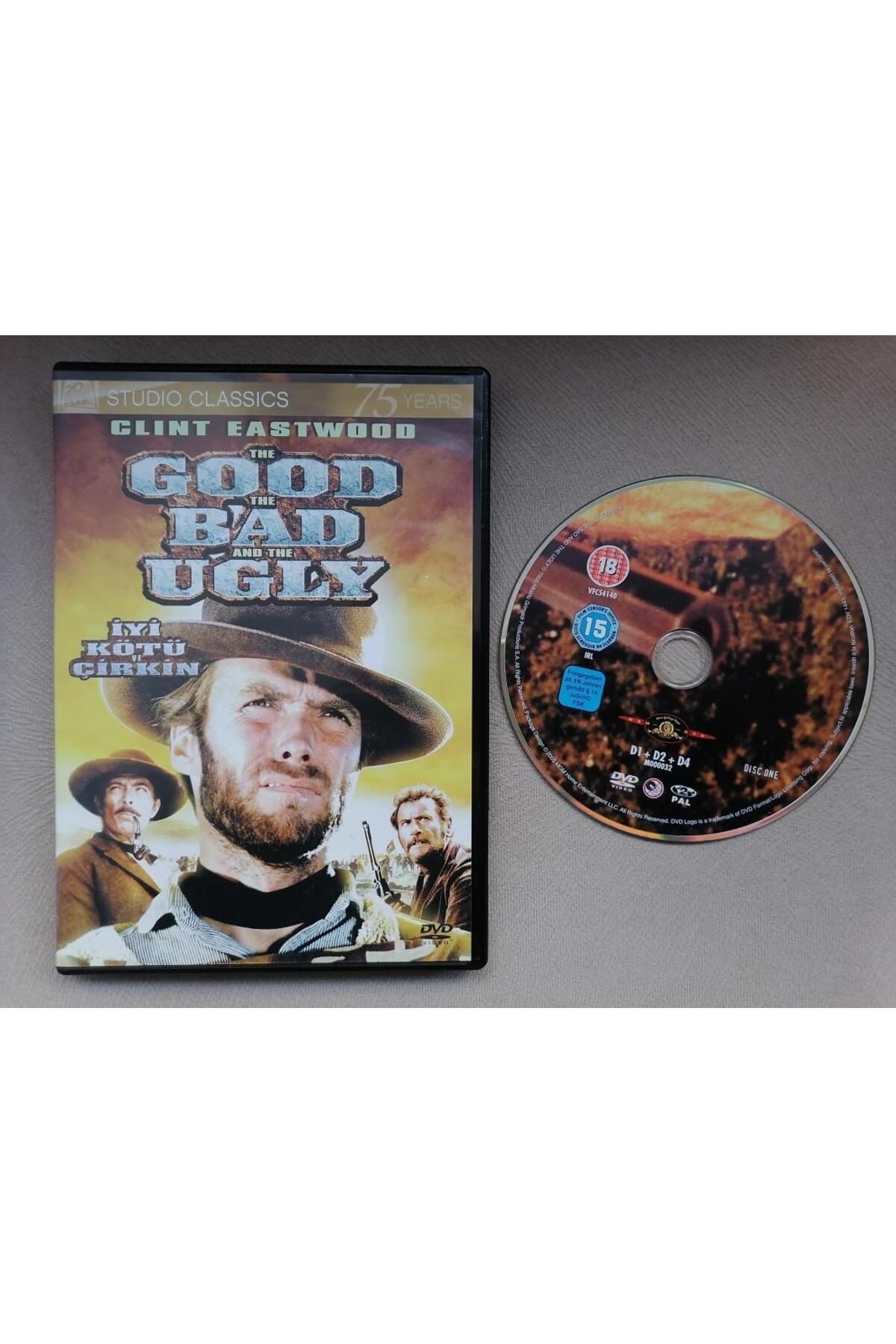 Plakperest İYİ KÖTÜ VE ÇİRKİN / The Good The Bad and The Ugly  - Bir Segio Leone Filmi  2. El  DVD Film