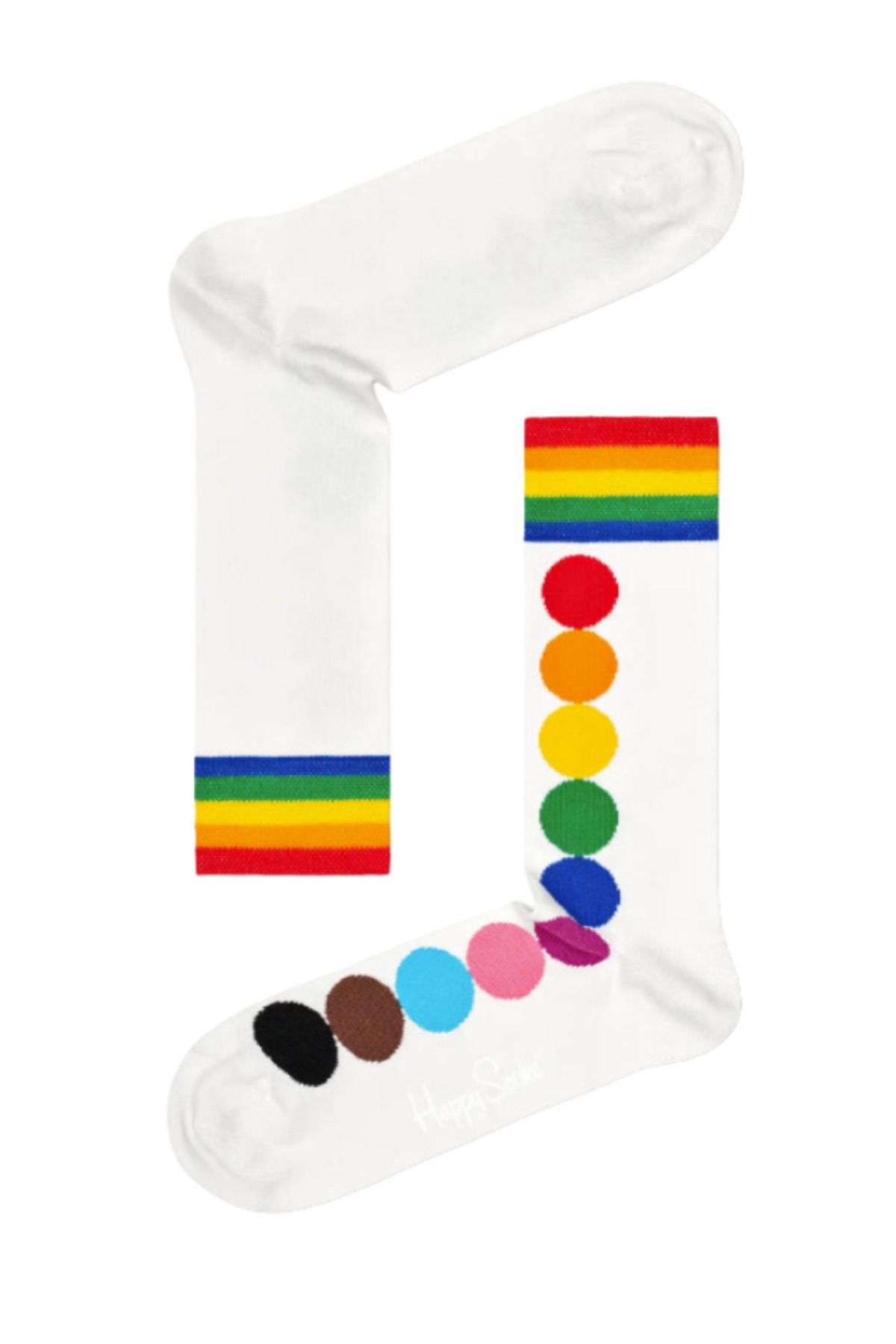 Happy Socks İthal Özel Seri Unisex Happy Socks Pride Dot Sock Renkli Soket Çorap Dikişsiz