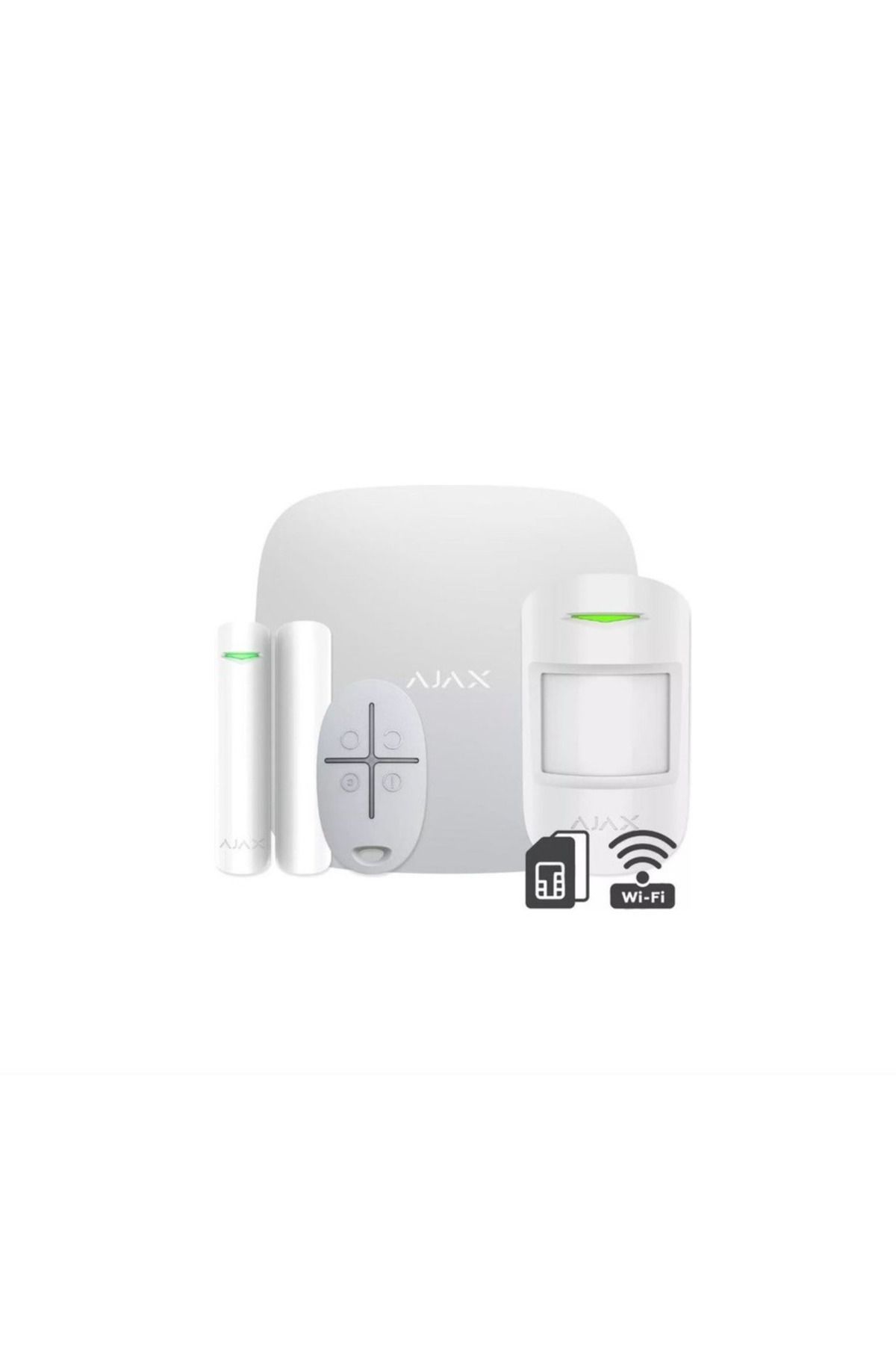 Ajax Hubkit Plus Kablosuz Alarm Sistemi Kiti Wifi Beyaz