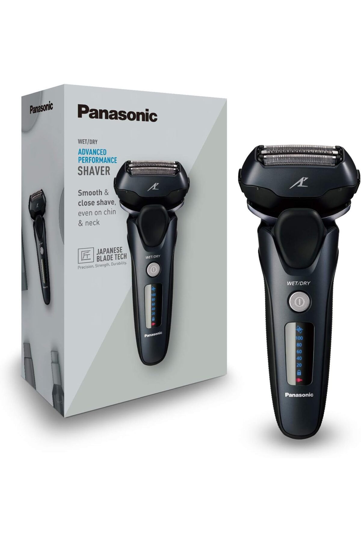 Panasonic Lineer Motorlu 3 Yönlü Başlıklı Erkek Elektrikli Tıraş Makinesi, Uzun Bıçak Dahil, Siyah