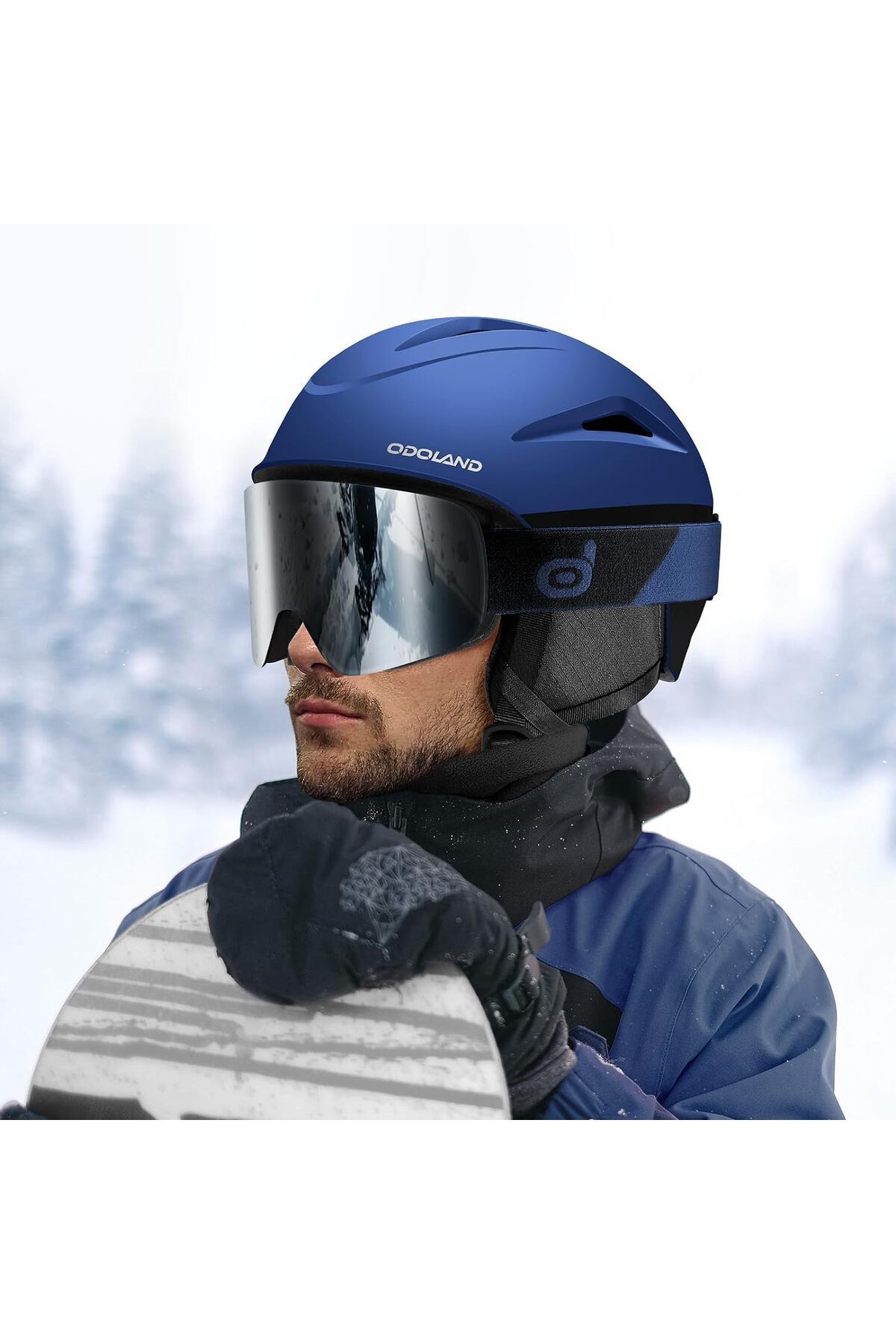 Odoland Kayak Kaskı Gözlük Seti - Ayarlanabilir, Koruyucu ve Rüzgar Geçirmez Spor Kaskı
