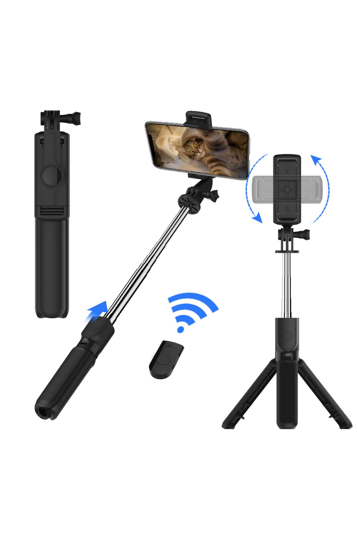 KYNOVATION Hot Foldable Tripod Detachable Remote Shutter S03 Selfie Stick for Smart Mobile Phone S03