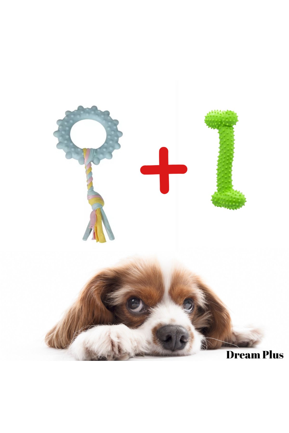 Dream Plus Yuvarlak Halatlı Ve Kemik Şekilli Köpek Diş Kaşıma Isırma Aparatı Köpek Oyuncağı Köpek Kemik
