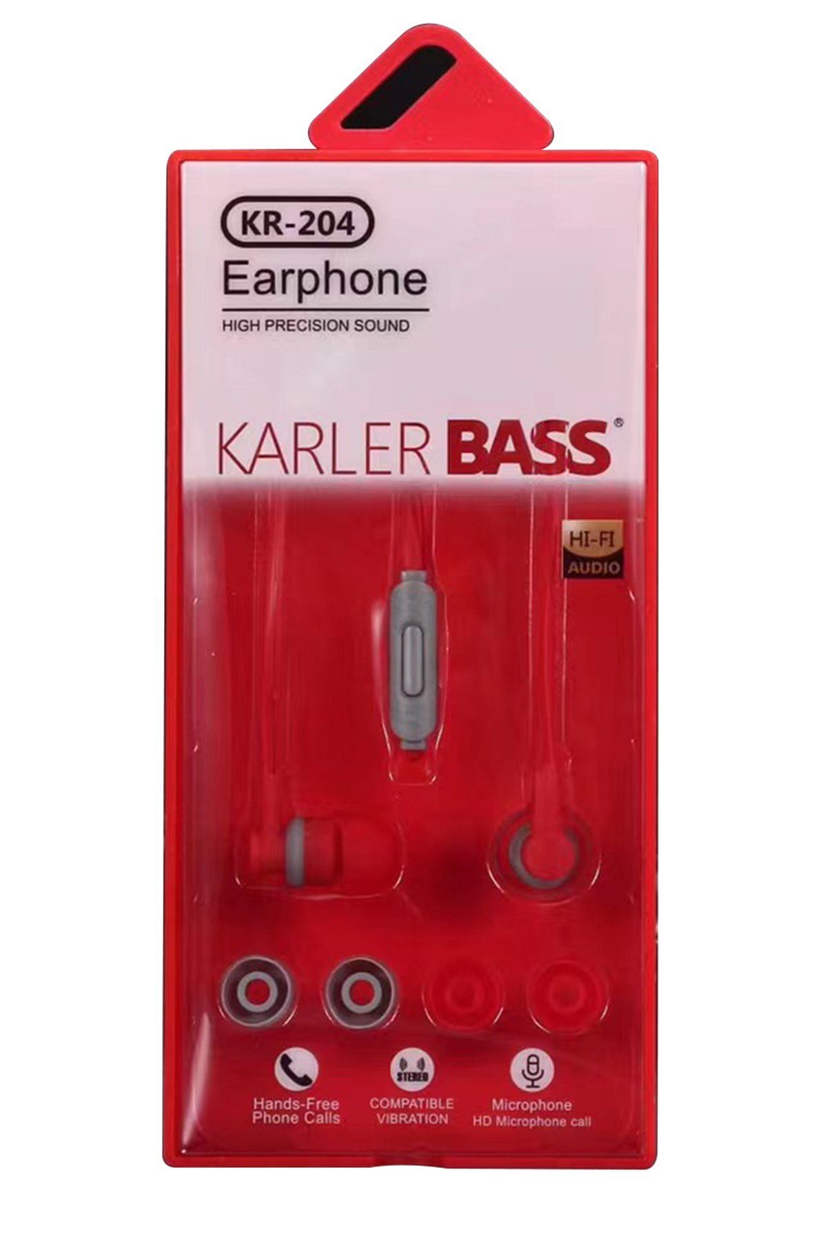 Karler Bass KR-204 Kablolu Kulaklık - Kırmızı 374113