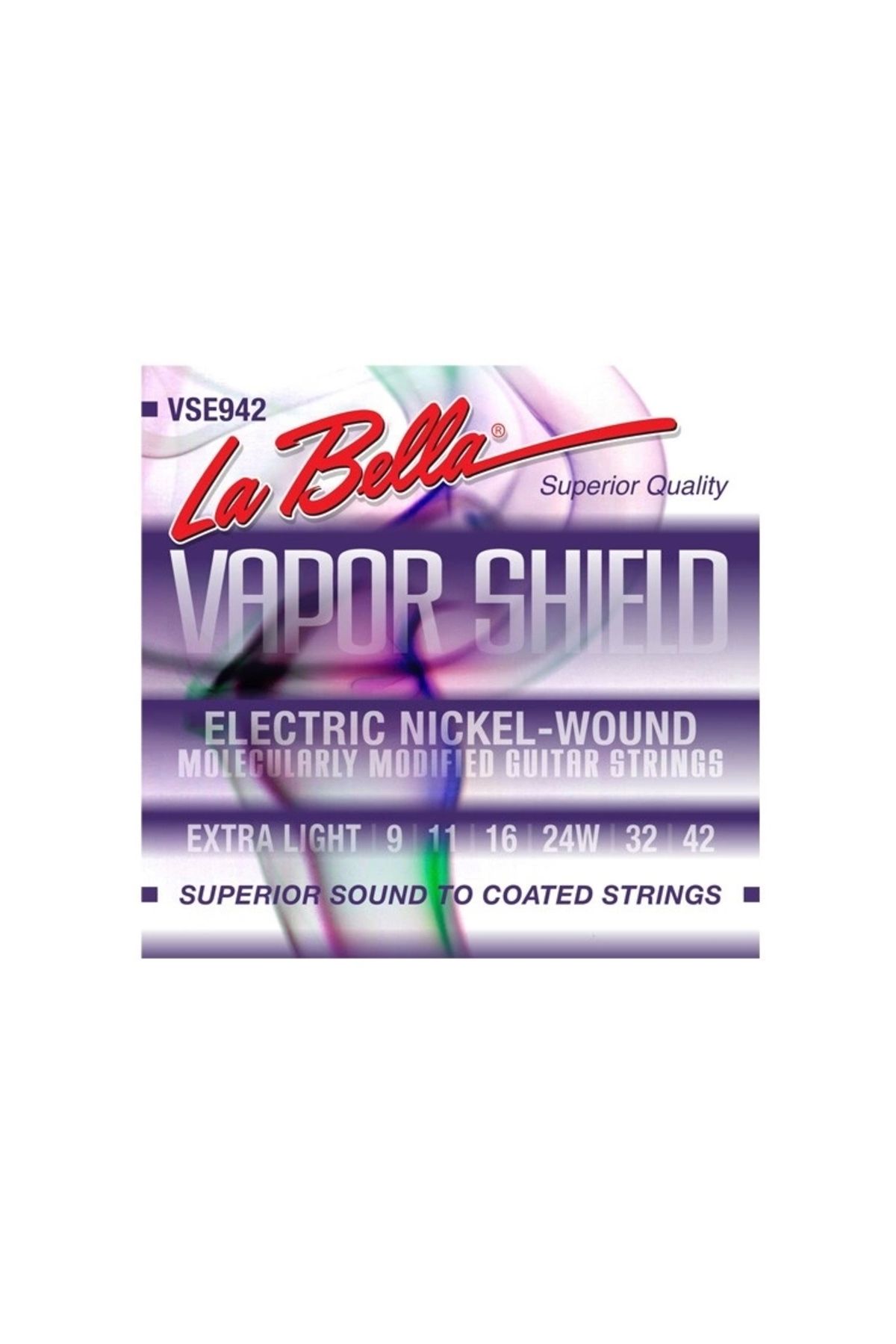 Genel Markalar La Bella Vapor Shield Vse942 Extra Light Takım Tel Elektro Gitar Teli 009-042