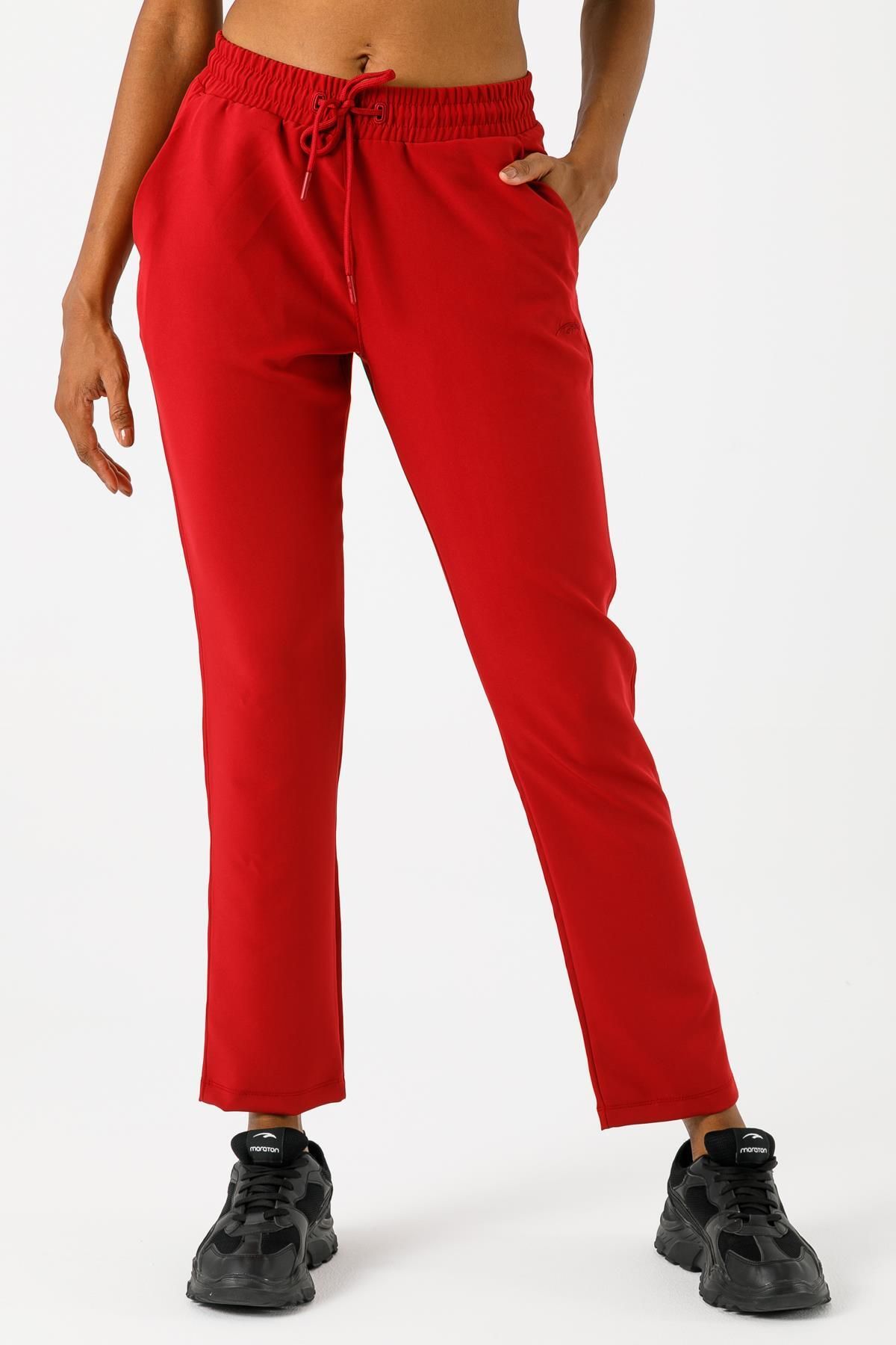 MARATON Sportswear Regular Kadın Basic Kırmızı Pantolon 19640