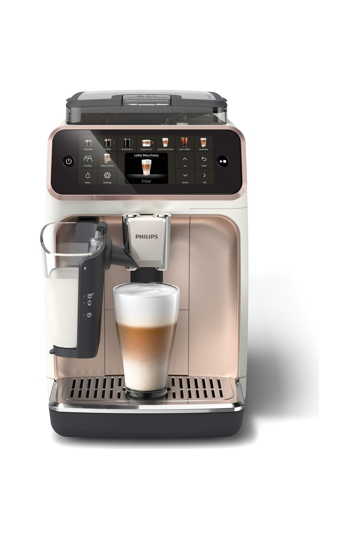 Philips LatteGo Tam Otomatik Espresso Makinesi, 20 Sıcak ve Soğuk İçecek, Silent Brew, EP5543/80
