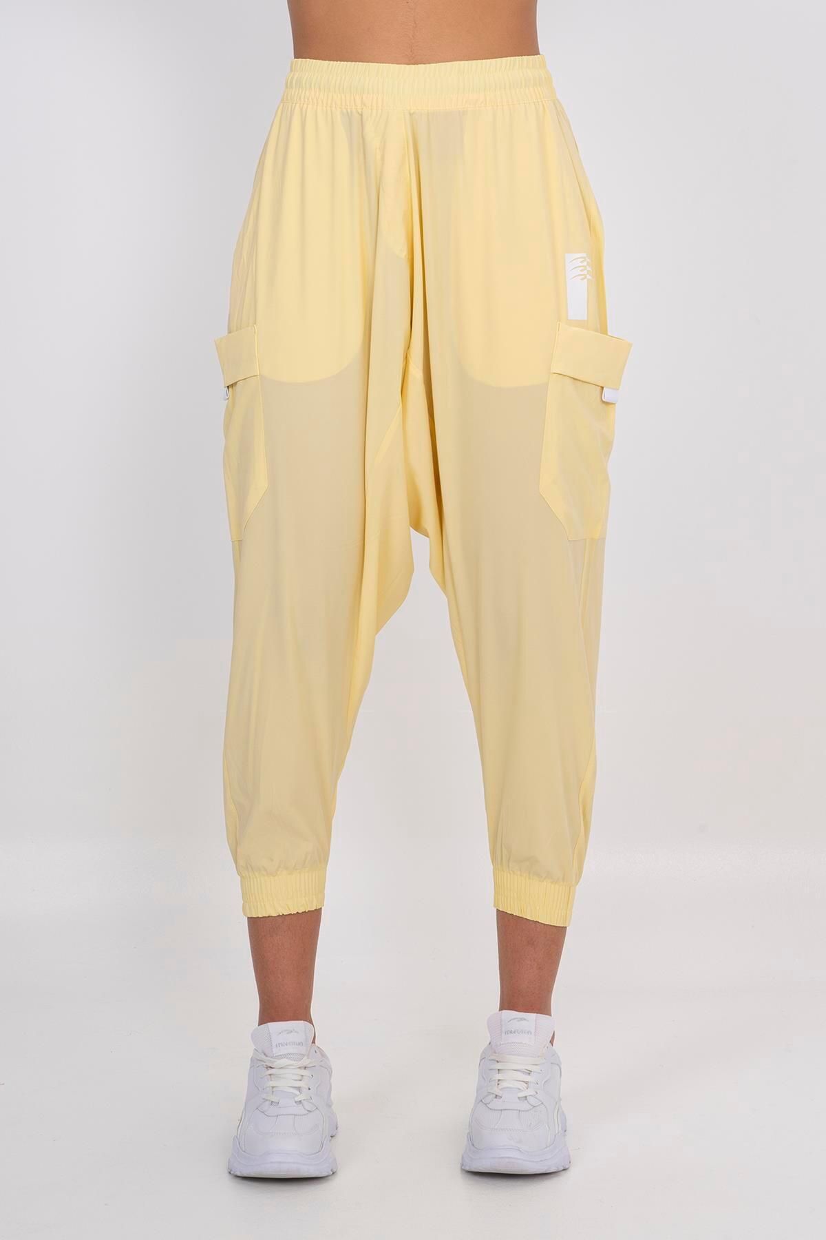 MARATON Sportswear Comfort Kadın Lastik Paça Basic Açık Sarı Pantolon 21093