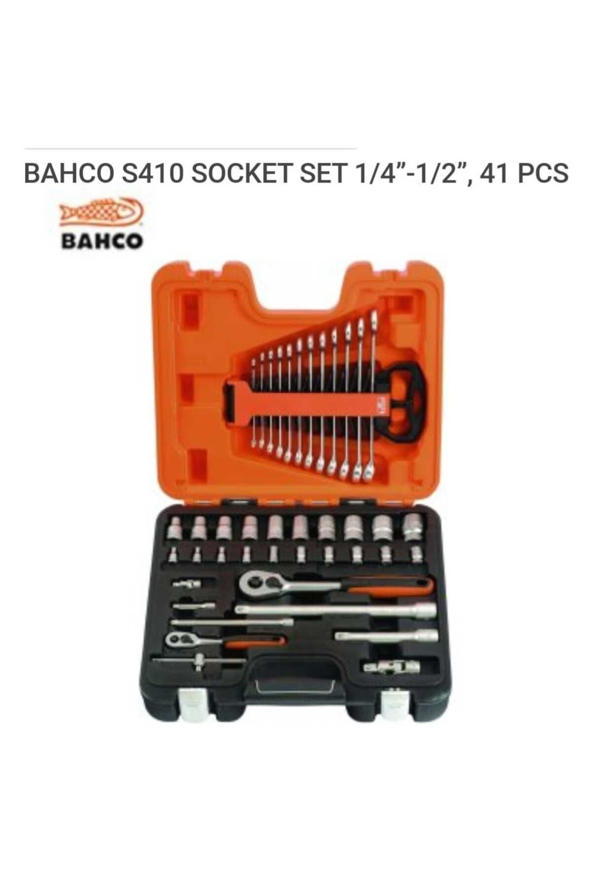 Bahco s410 Bahco Lokma Set 1/4-1/2 Kombine Anahtar Setli 41 Parça full Lokma Seti