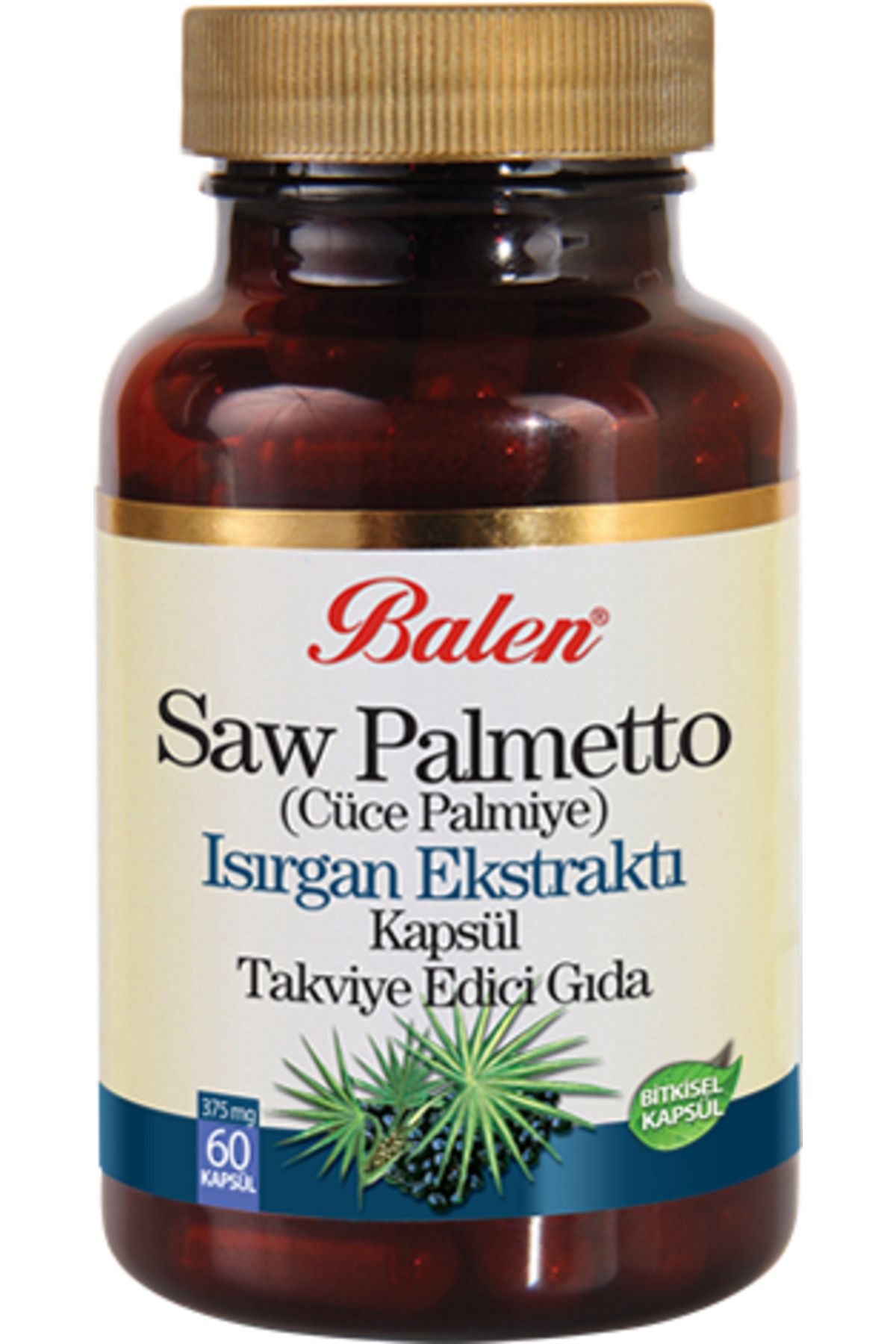 Balen Saw Palmetto Cüce Palmiye Isırgan Ekstraktı 60 Kapsül X 375 mg