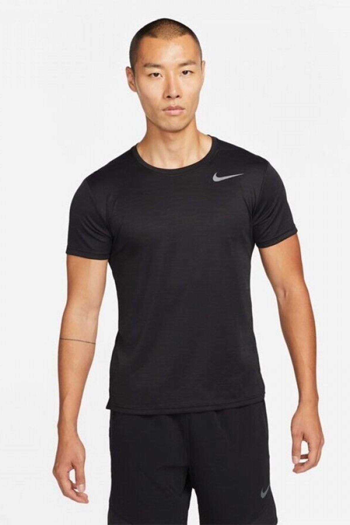 Nike Dri Fit Superset Top Mens Training Tee Erkek Koşu Antrenman Tişörtü Siyah
