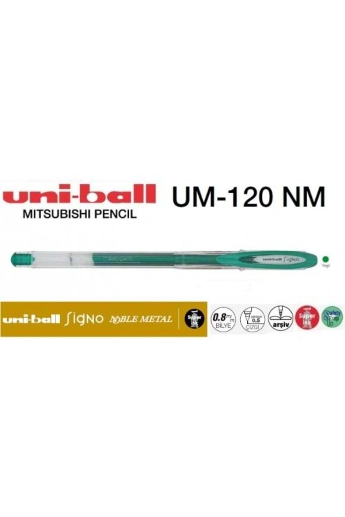 Uni -ball Signo Noble Metal Yaldızlı Kalem Yeşil