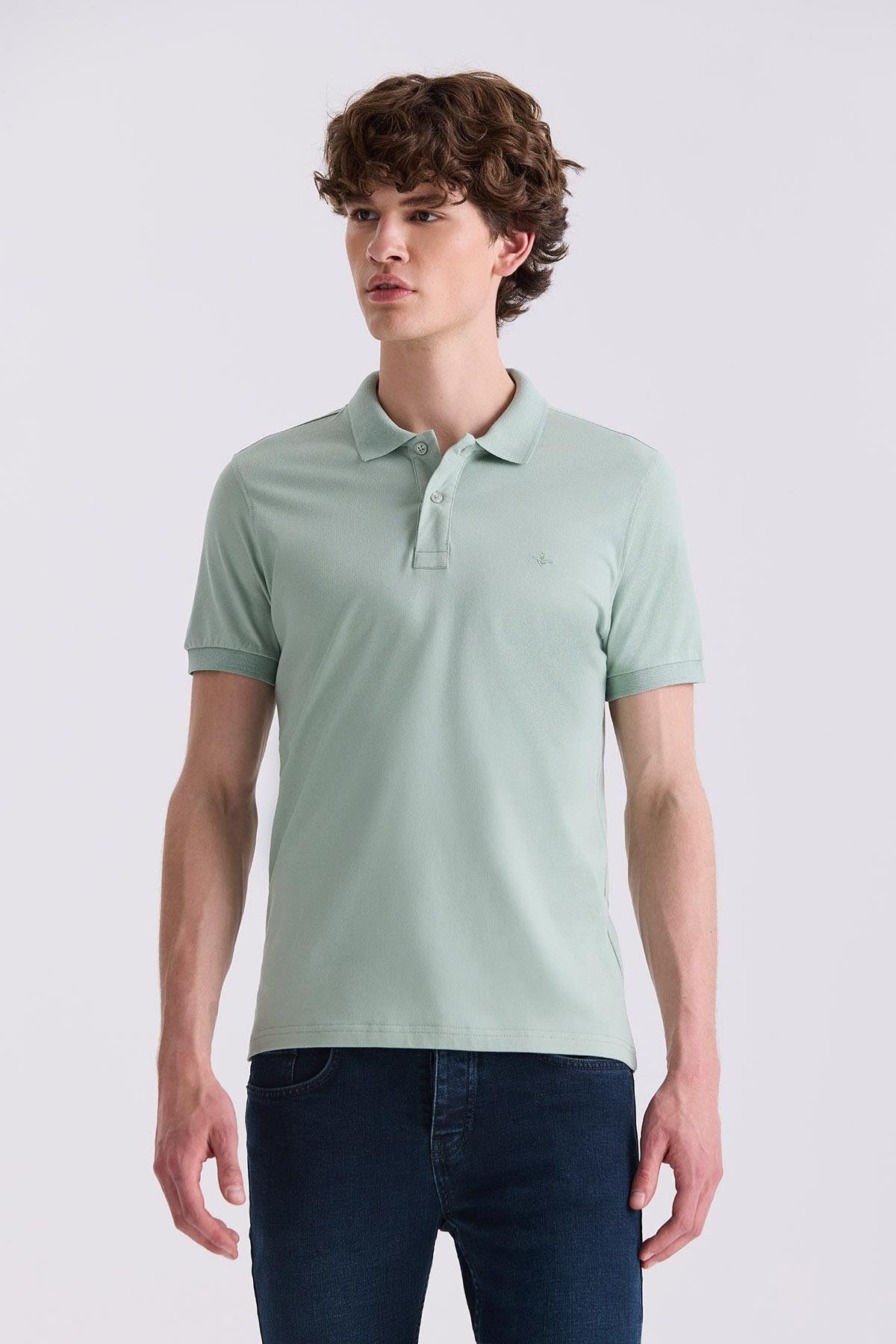 Jakamen Yeşil Slim Fit Polo Yaka T-Shirt