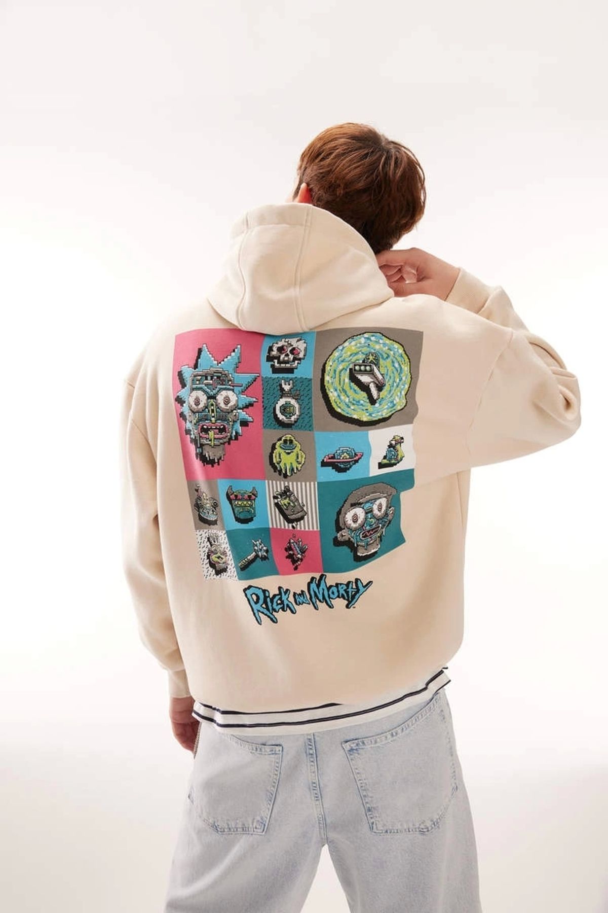 Defacto A7866 Rick and Morty Oversize Fit Sweat Shirt