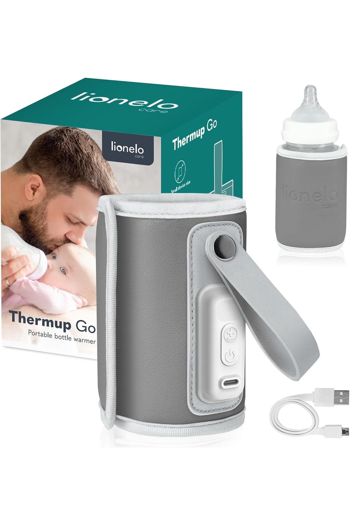 Lİonelo Taşınabilir Biberon Isıtıcı, Sütü ve Bebek Mamasını Sıcak Tutmak için USB Kablosu ile Güçlendirilmiş