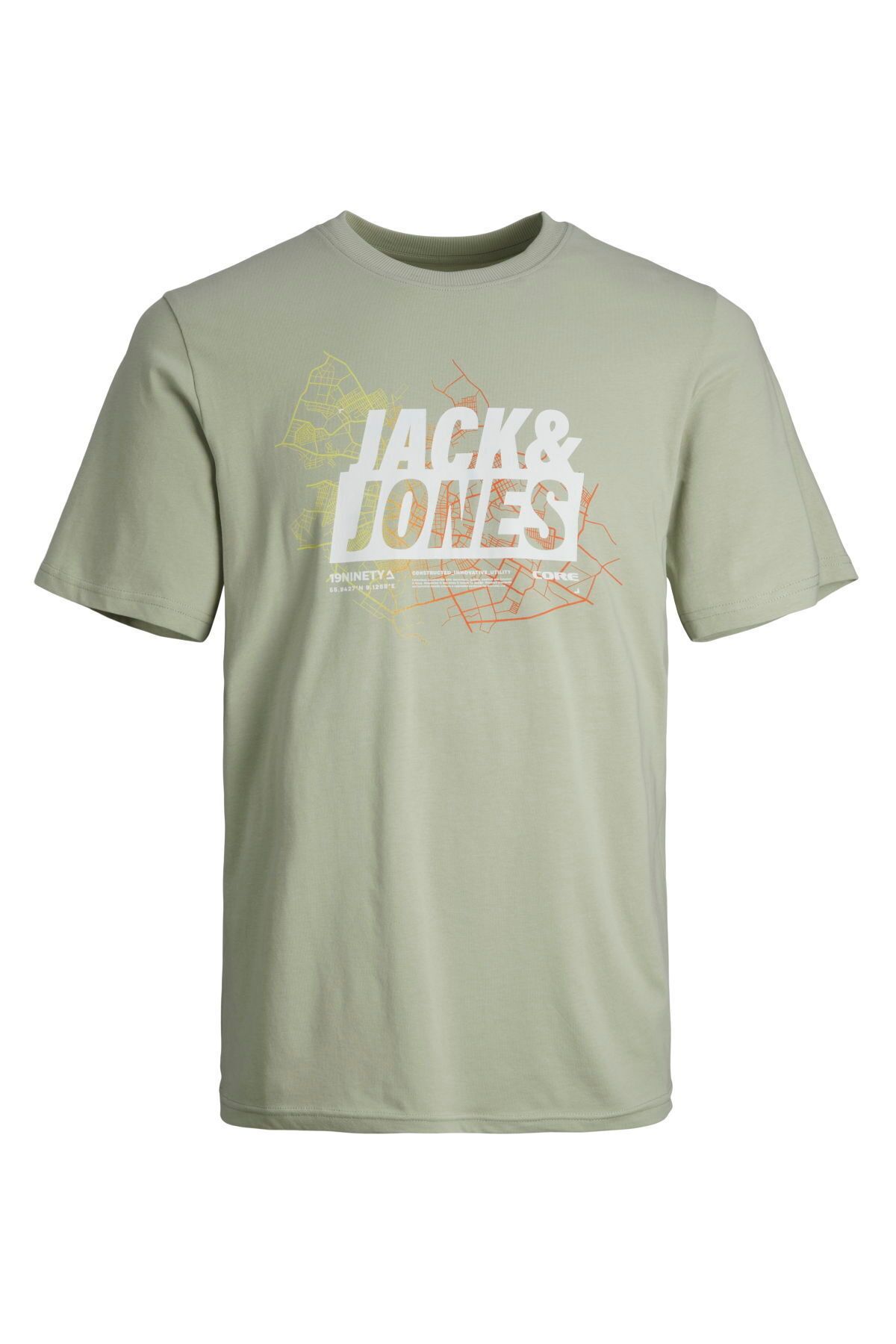 Jack & Jones Çocuk Göğüs Logo Baskılı Tişört - Map