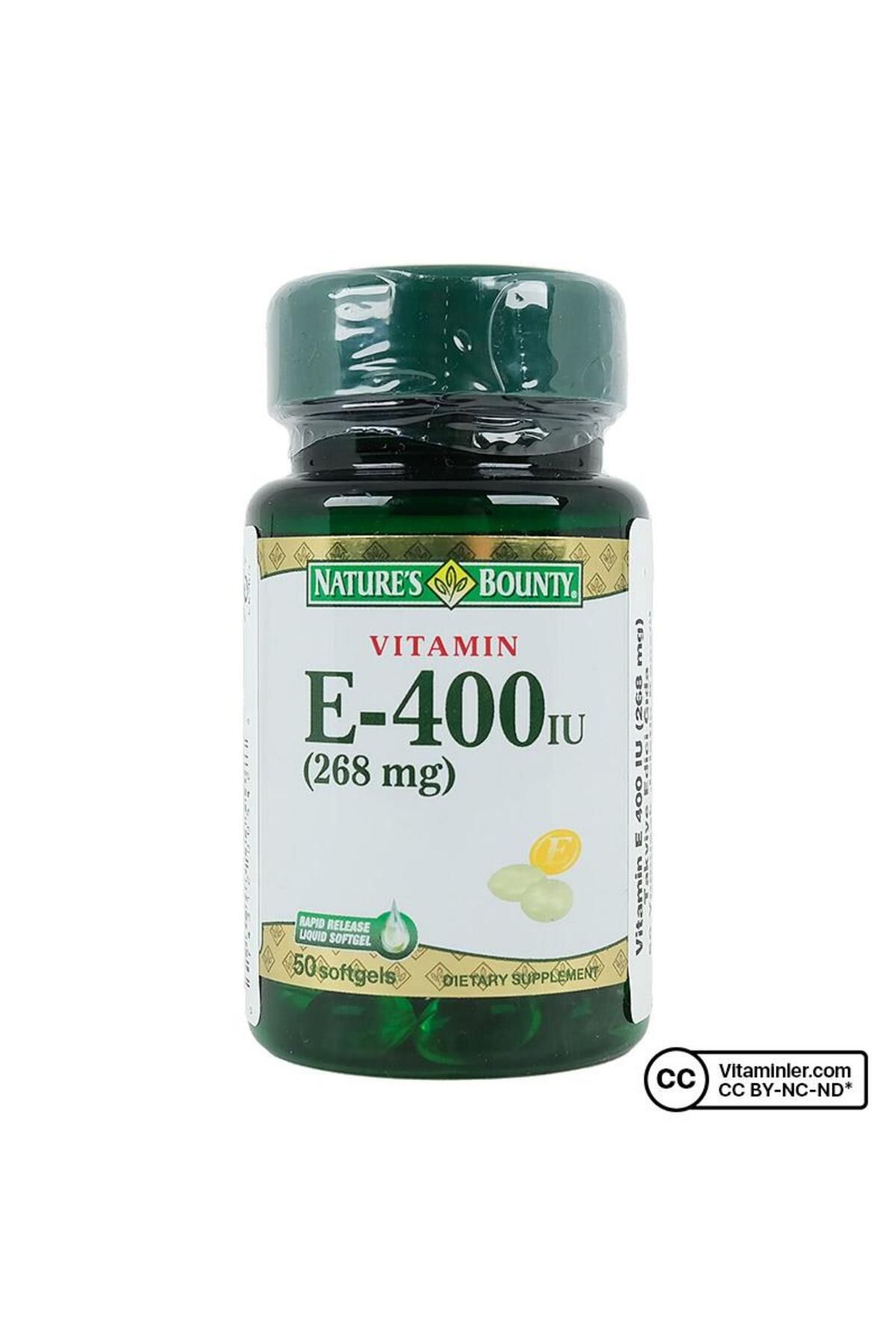 Natures Bounty Vitamin E 400 Iu Pure D-alpha 50 Kapsül