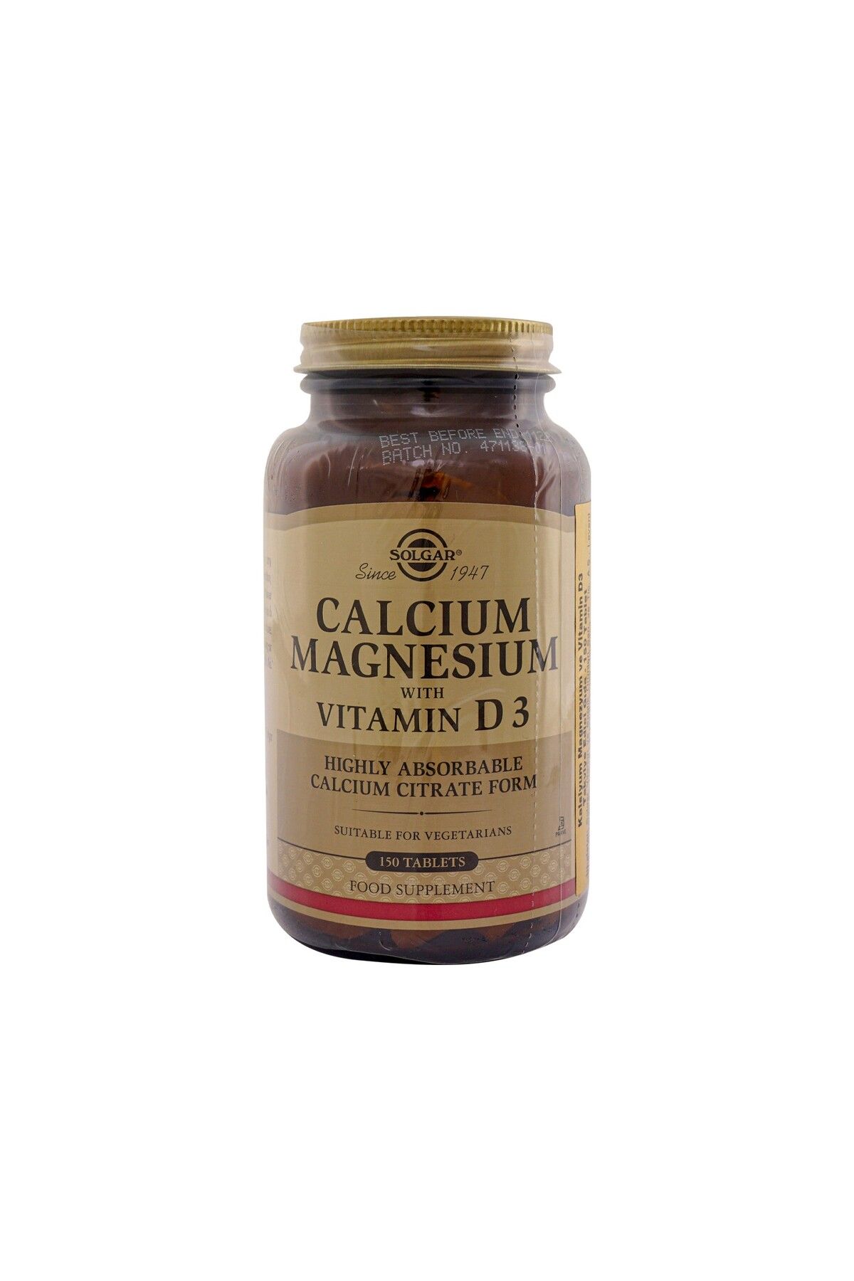Solgar Calcium Magnesium With Vitamin D3 150 Tablet