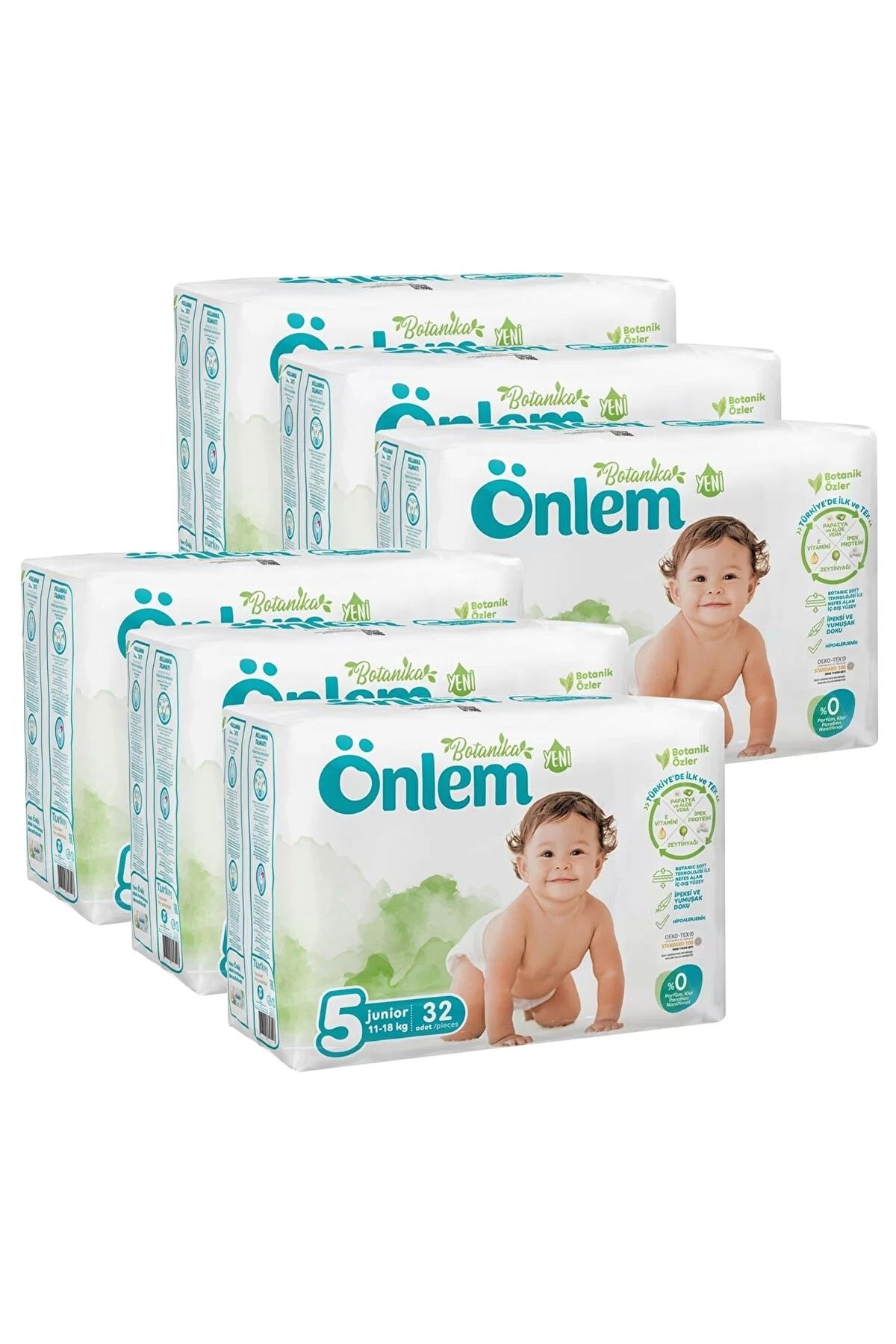 ÖNLEM Botanika Bebek Bezi Jumbo Ekonomik Paket Junior 5 No 32 Li X 6 Adet